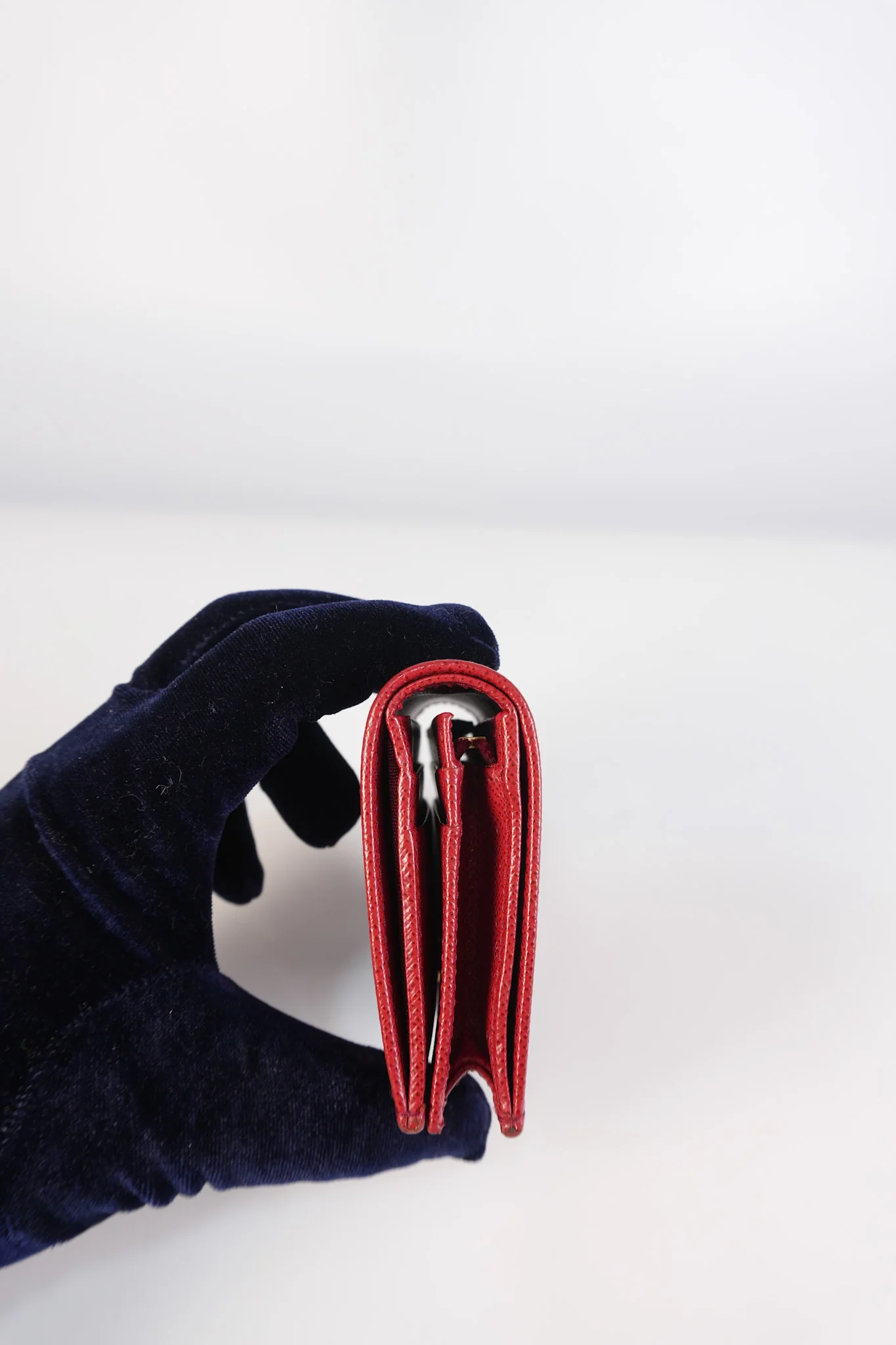 Prada 1MV021 Triangle Logo Bi-fold Wallet in Fouco/Red Saffiano Leather - Image 20