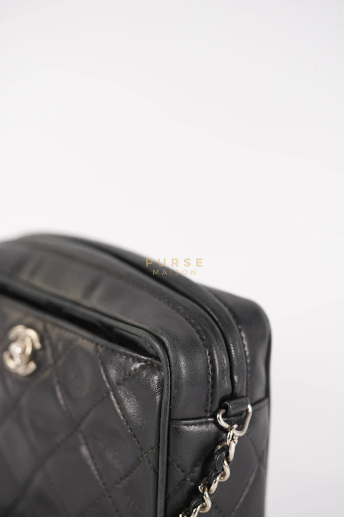Chanel Square Camera Bag Vintage Quilted Lambskin Leather and Silver Hardware Series 4 - Image 20