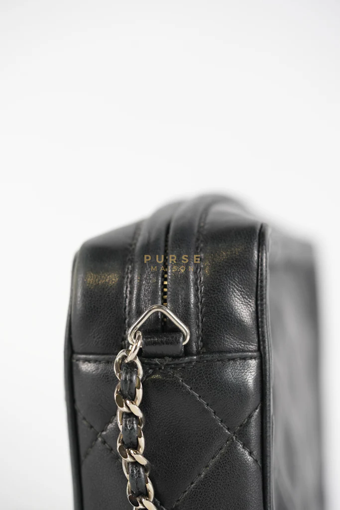 Chanel Square Camera Bag Vintage Quilted Lambskin Leather and Silver Hardware Series 4 - Image 36
