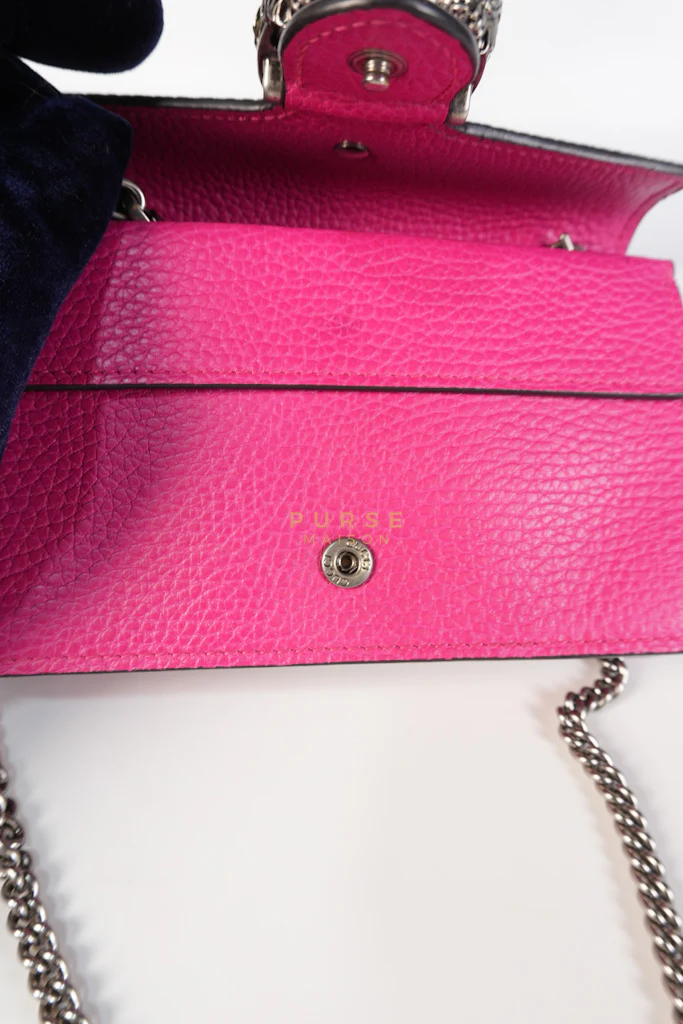 Gucci Super Mini Dionysus in Pink Grained Calfskin Leather Chain Bag - Image 21
