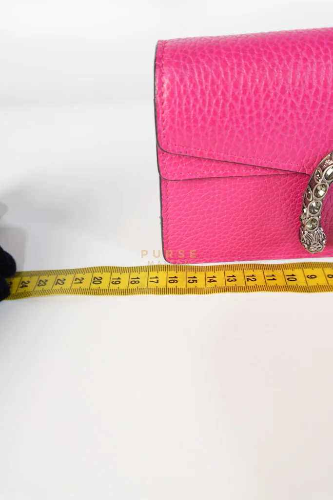Gucci Super Mini Dionysus in Pink Grained Calfskin Leather Chain Bag - Image 30