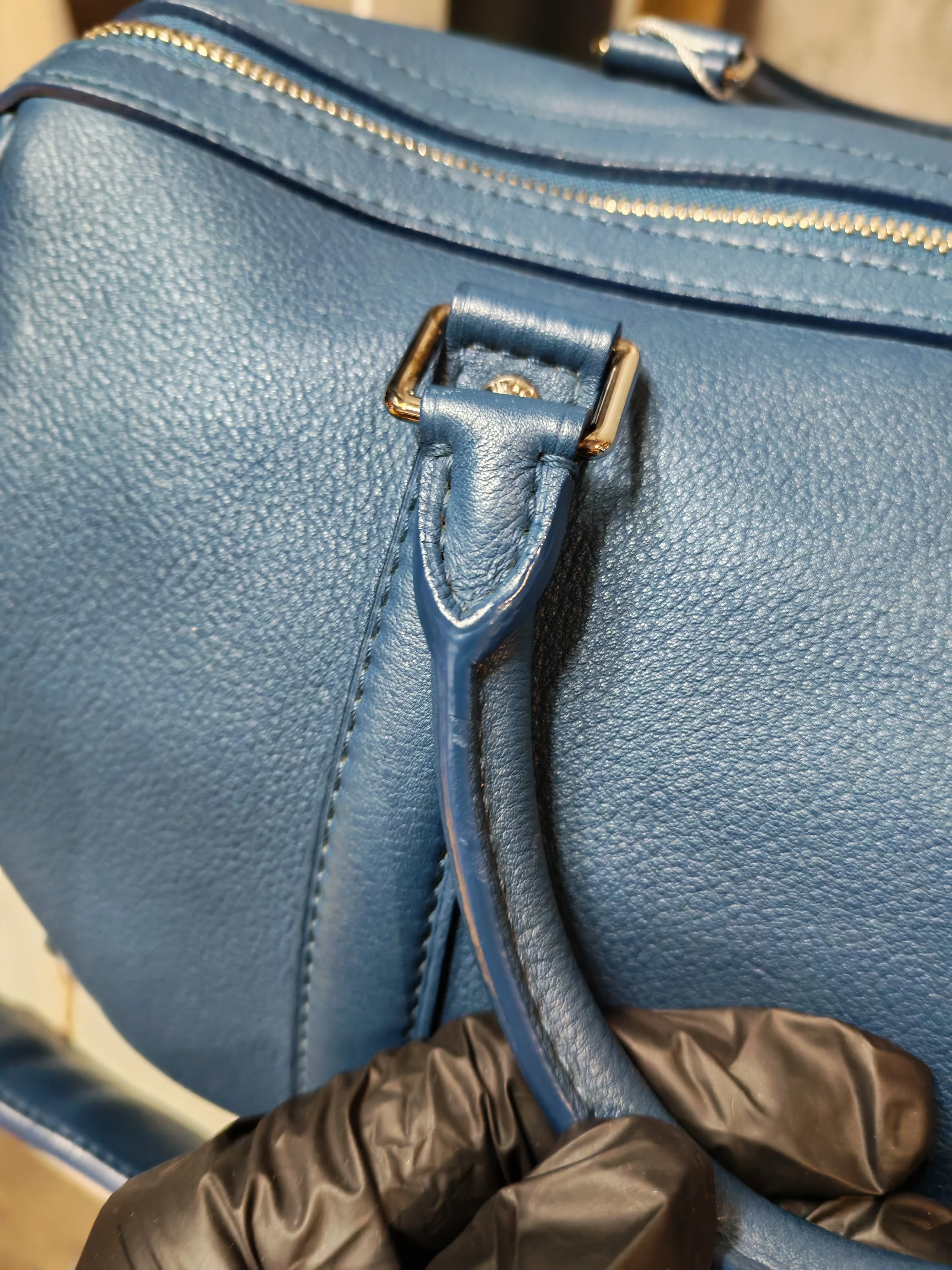 Louis Vuitton Speedy Sofia Coppola PM in Blue Ocean Calfskin Leather Crossbody Bag (Date Code: TR1143) - Image 36