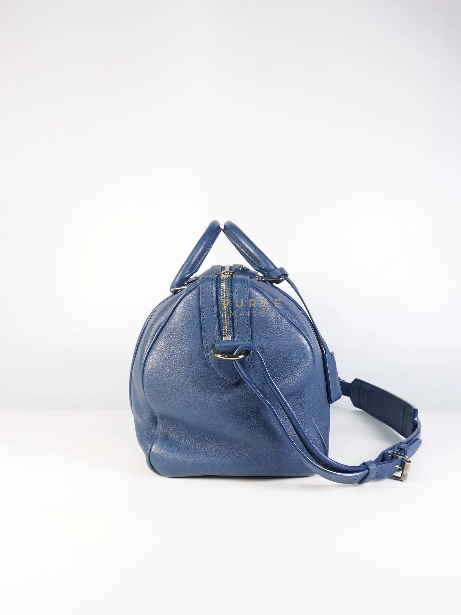 Louis Vuitton Speedy Sofia Coppola PM in Blue Ocean Calfskin Leather Crossbody Bag (Date Code: TR1143) - Image 5