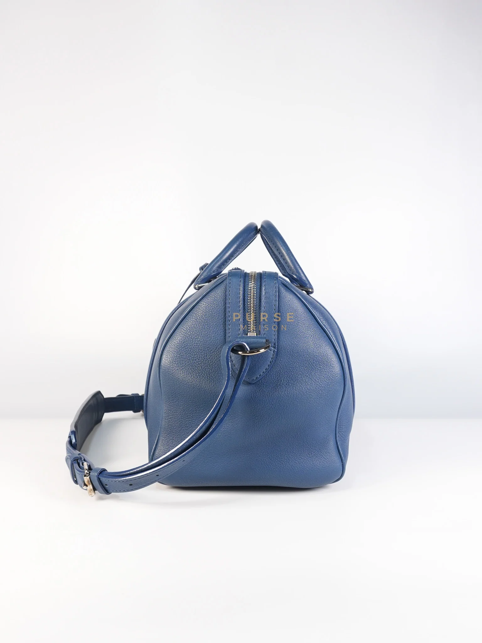 Louis Vuitton Speedy Sofia Coppola PM in Blue Ocean Calfskin Leather Crossbody Bag (Date Code: TR1143) - Image 6