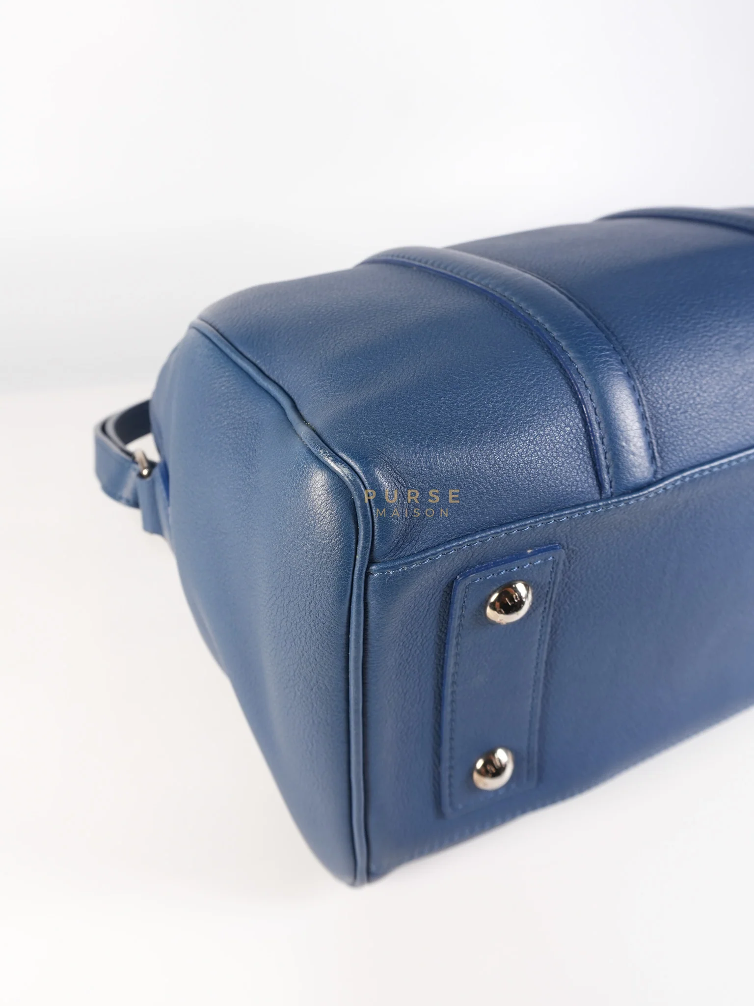 Louis Vuitton Speedy Sofia Coppola PM in Blue Ocean Calfskin Leather Crossbody Bag (Date Code: TR1143) - Image 8