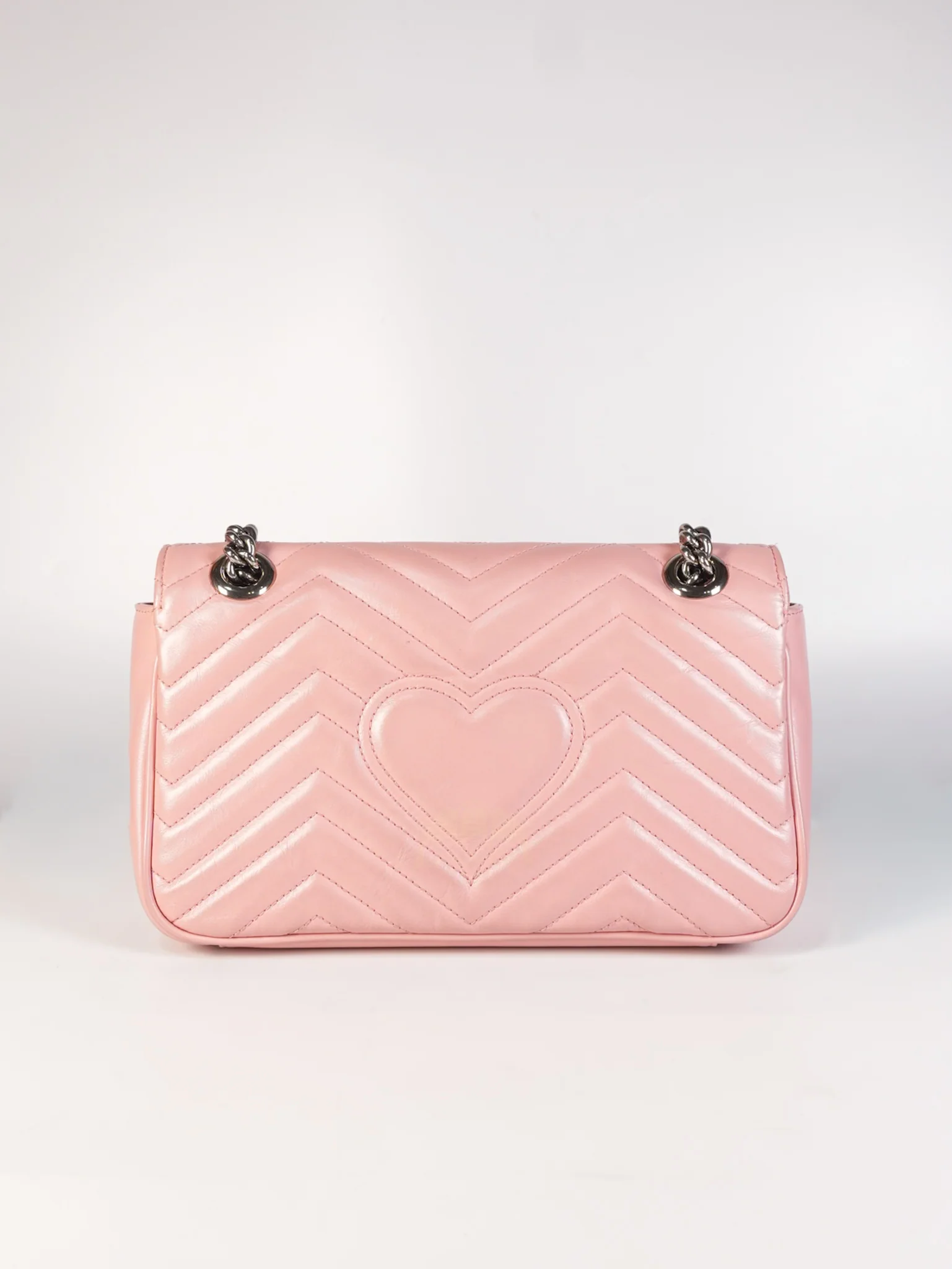 Gucci Marmont Small in Pink Matelasse Leather and Silver Hardware Crossbody Bag - Image 7