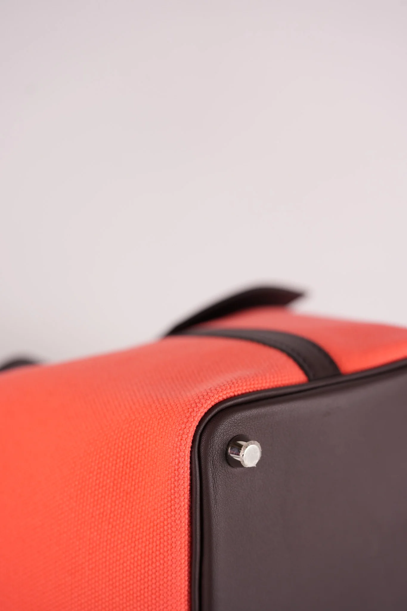 Hermes Picotin 18 Limited Edition Cargo Rouge Sellier Swift and Rose Texas Toile Goeland Canvas and Palladium Hardware Stamp U (2022) - Image 9