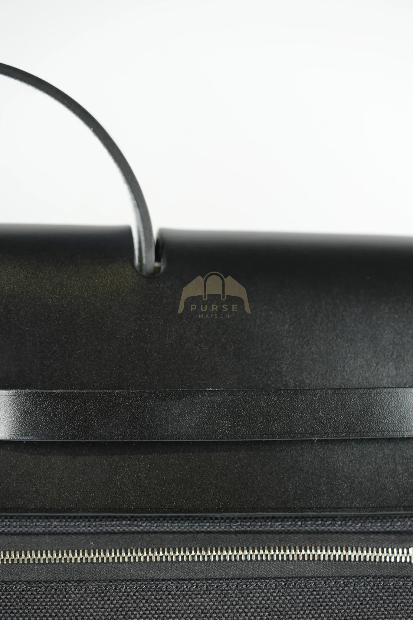 Hermes Herbag Messenger 39 in Black Military Toile Vache Hunter & Palladium Hardware Stamp K(2025) - Image 16