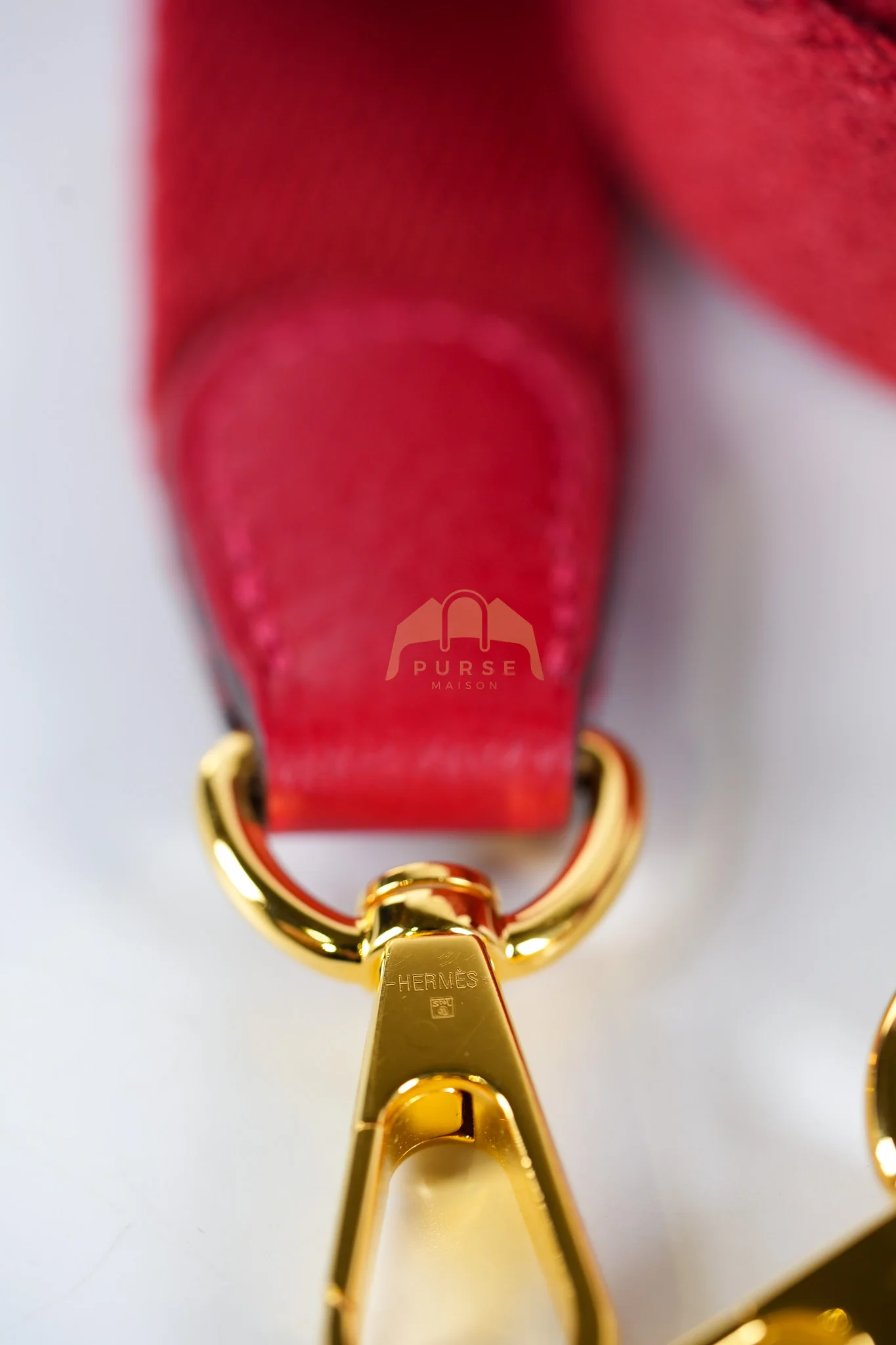 Hermes Evelyne TPM Red in Clemence Leather and Gold Hardware Stamp C (2018) - Image 23