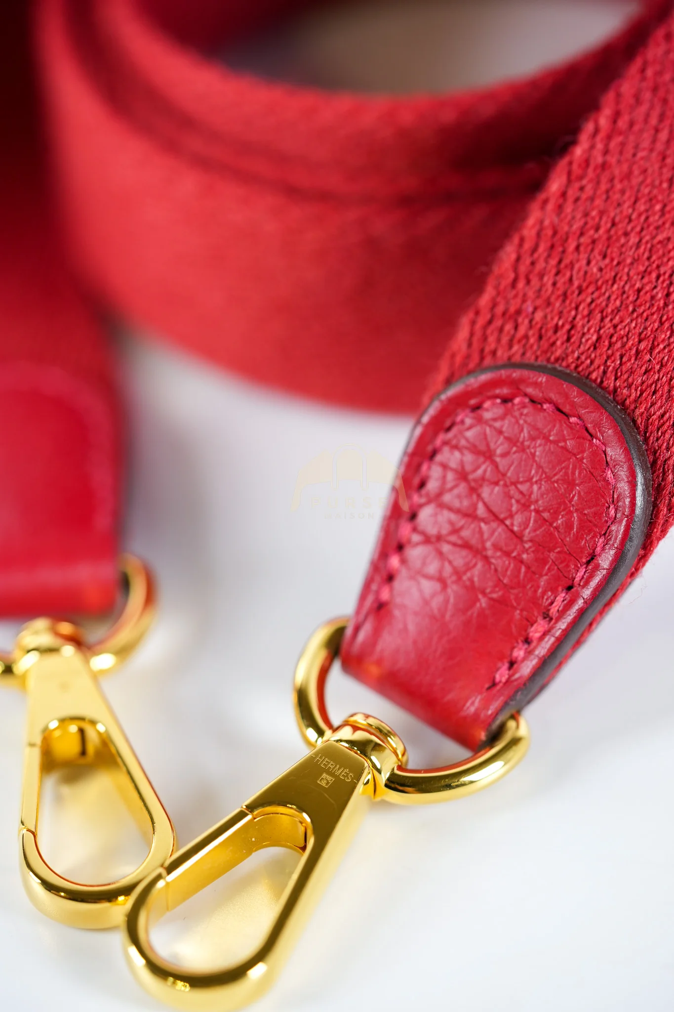 Hermes Evelyne TPM Red in Clemence Leather and Gold Hardware Stamp C (2018) - Image 24