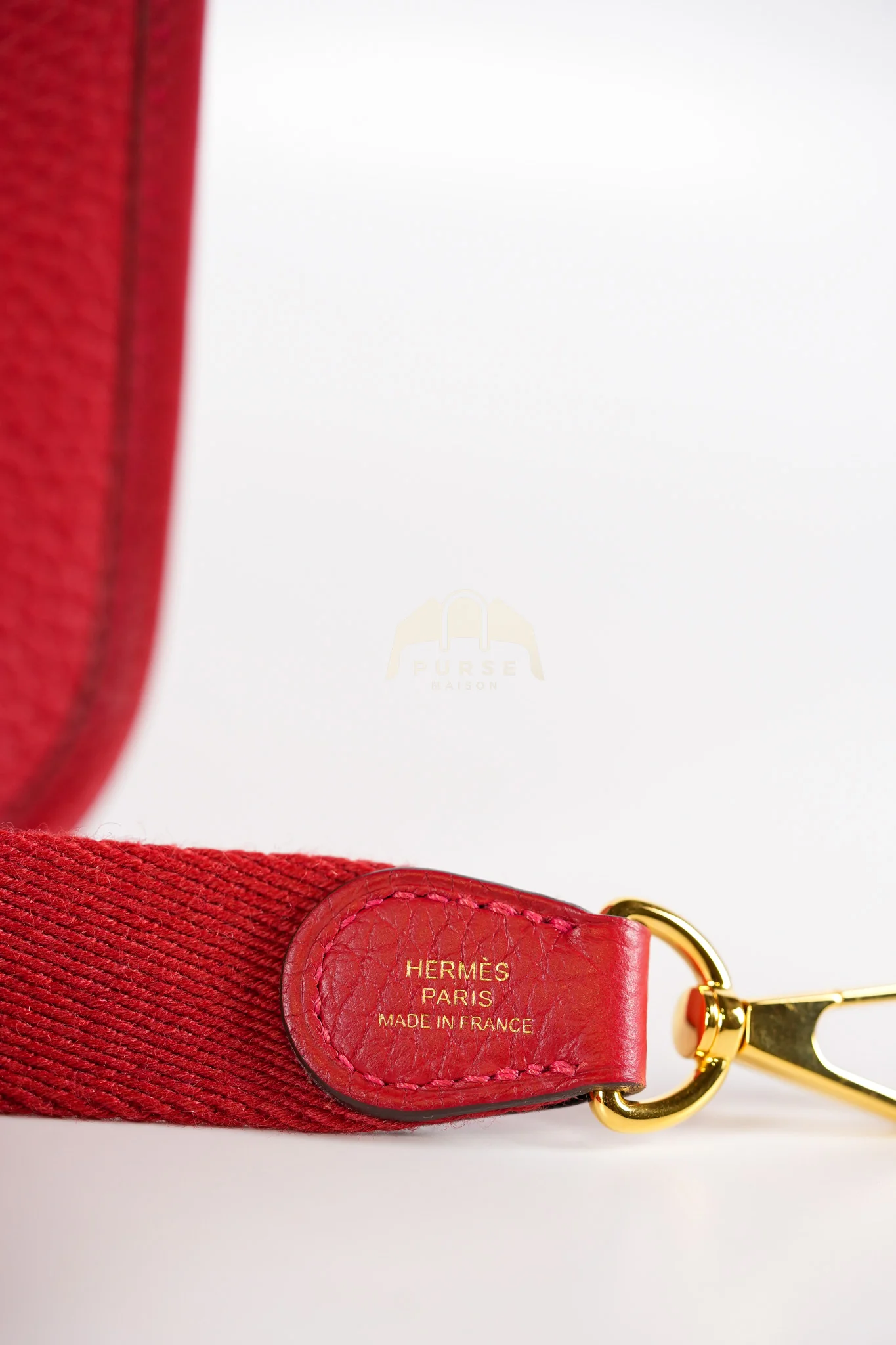 Hermes Evelyne TPM Red in Clemence Leather and Gold Hardware Stamp C (2018) - Image 25