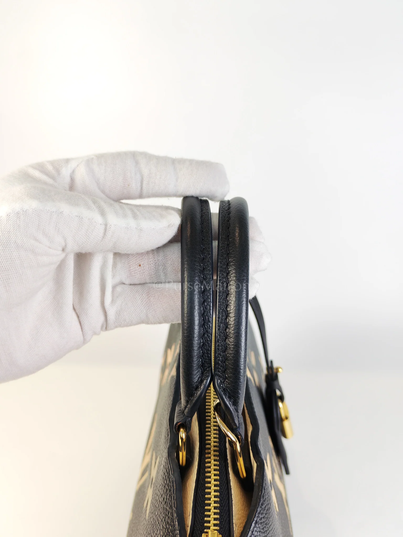 Louis Vuitton Petit Palais PM in Monogram Empreinte Bicolor Leather (Microchip) - Image 22