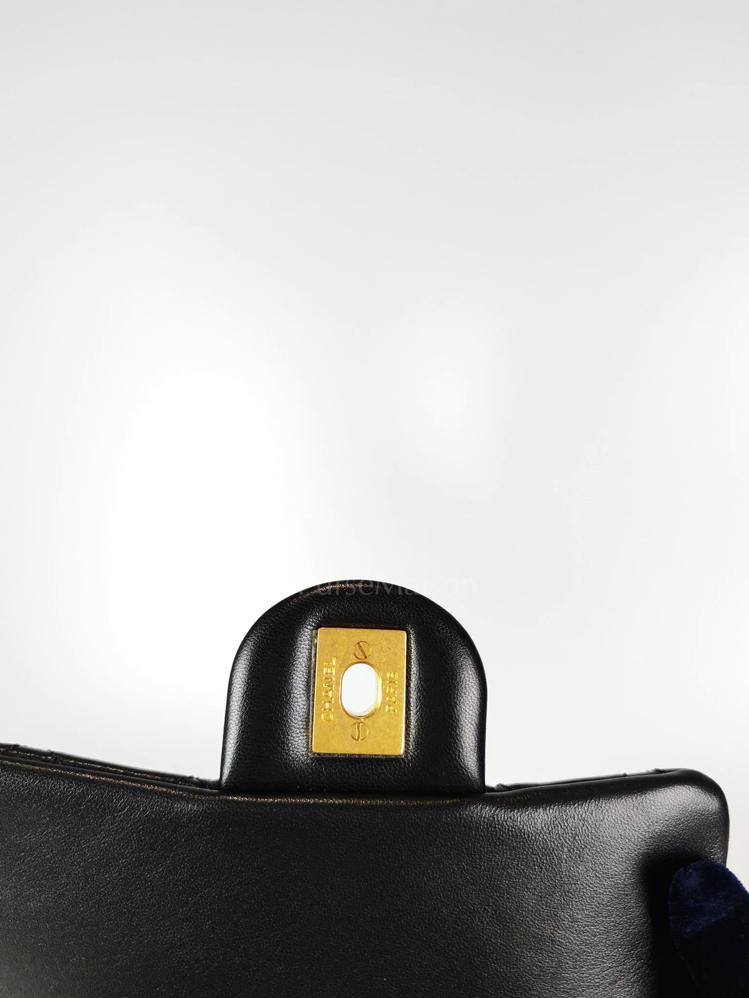 Chanel 22S Mini Square Pearl Crush in Black Lambskin Leather and Aged Gold Harwadre (Microchip) - Image 20