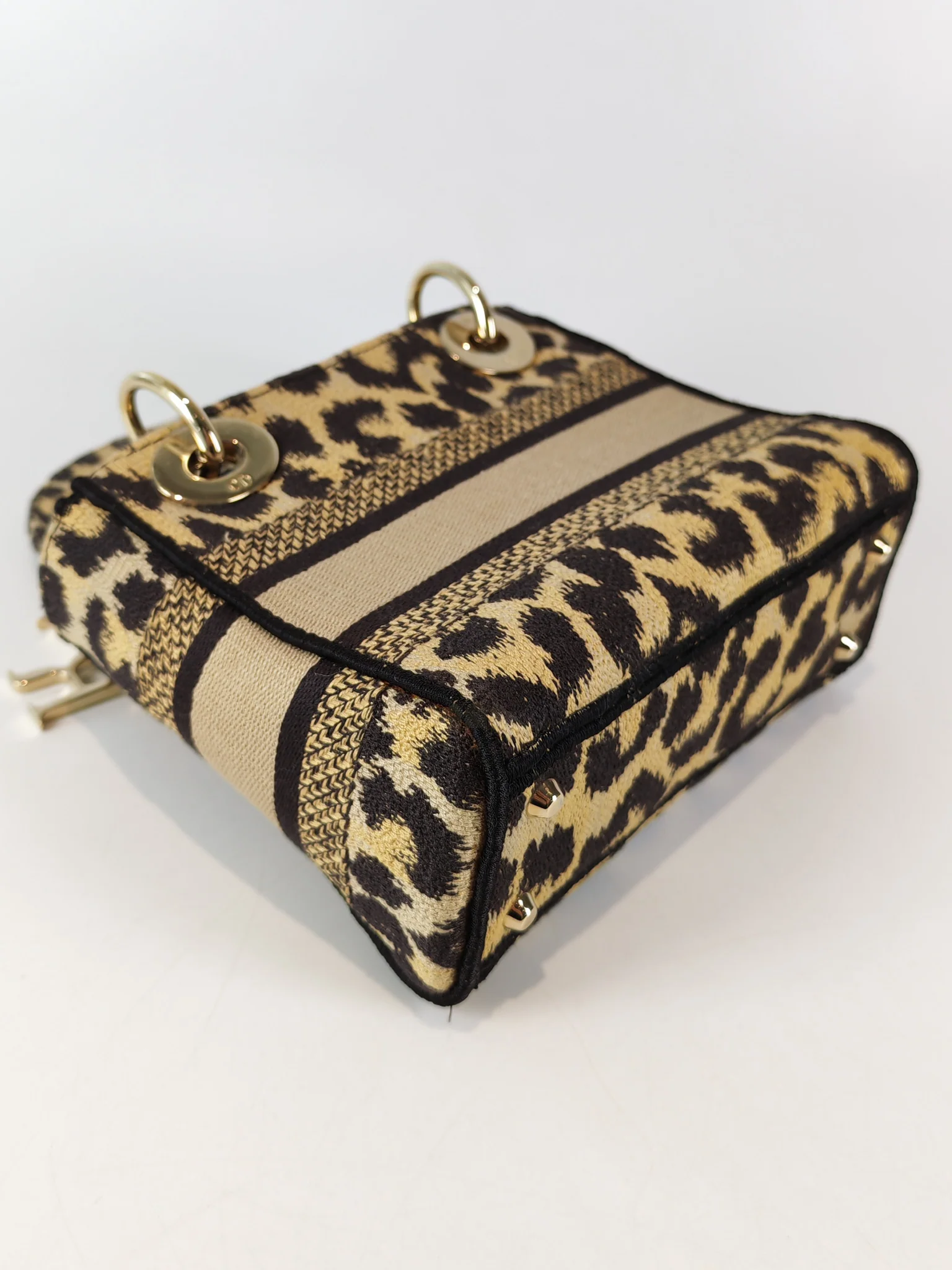Christian Dior Lady D-lite Mini in Mizza Leopard Embroidered Canvas - Image 10