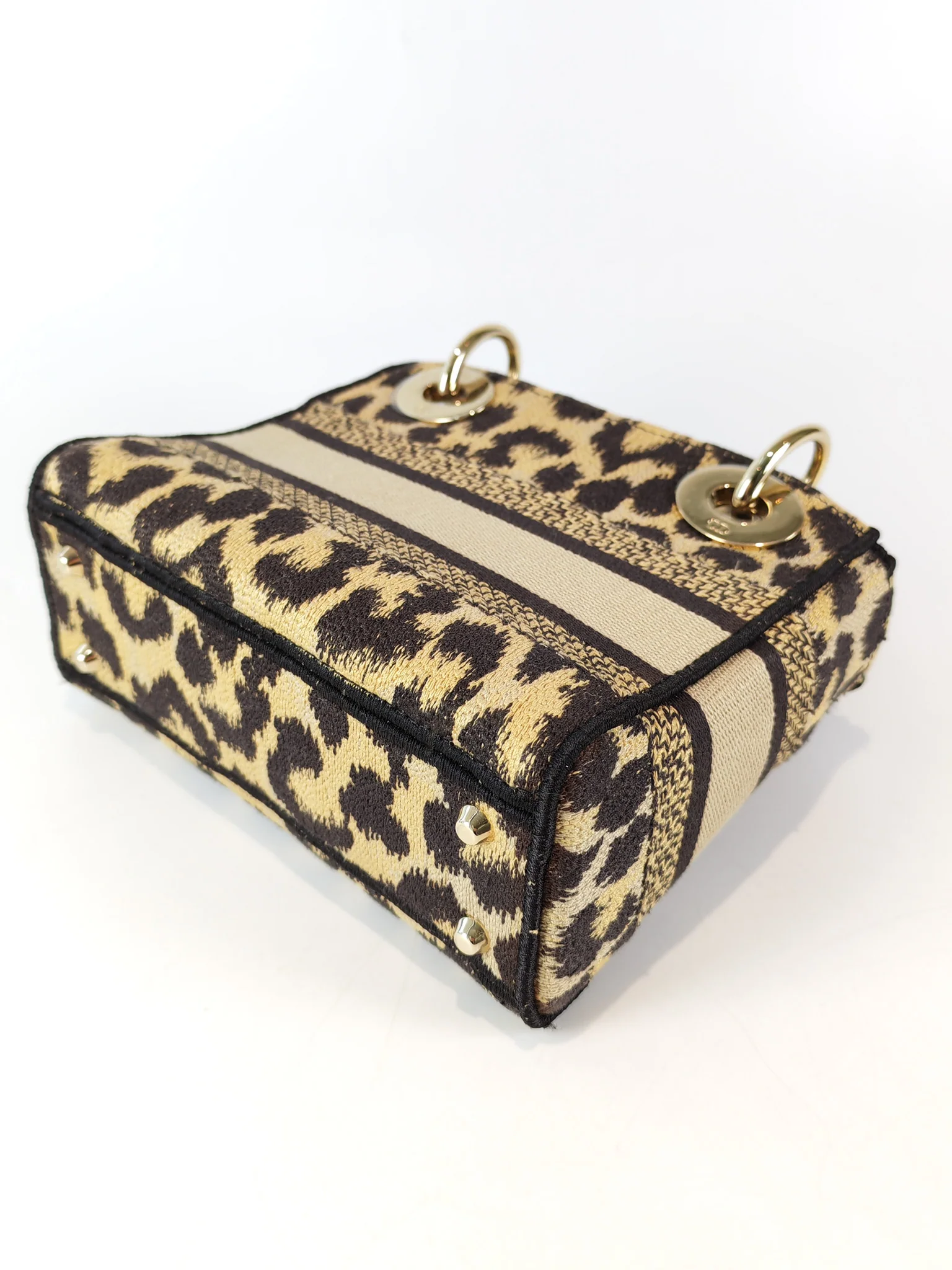 Christian Dior Lady D-lite Mini in Mizza Leopard Embroidered Canvas - Image 11