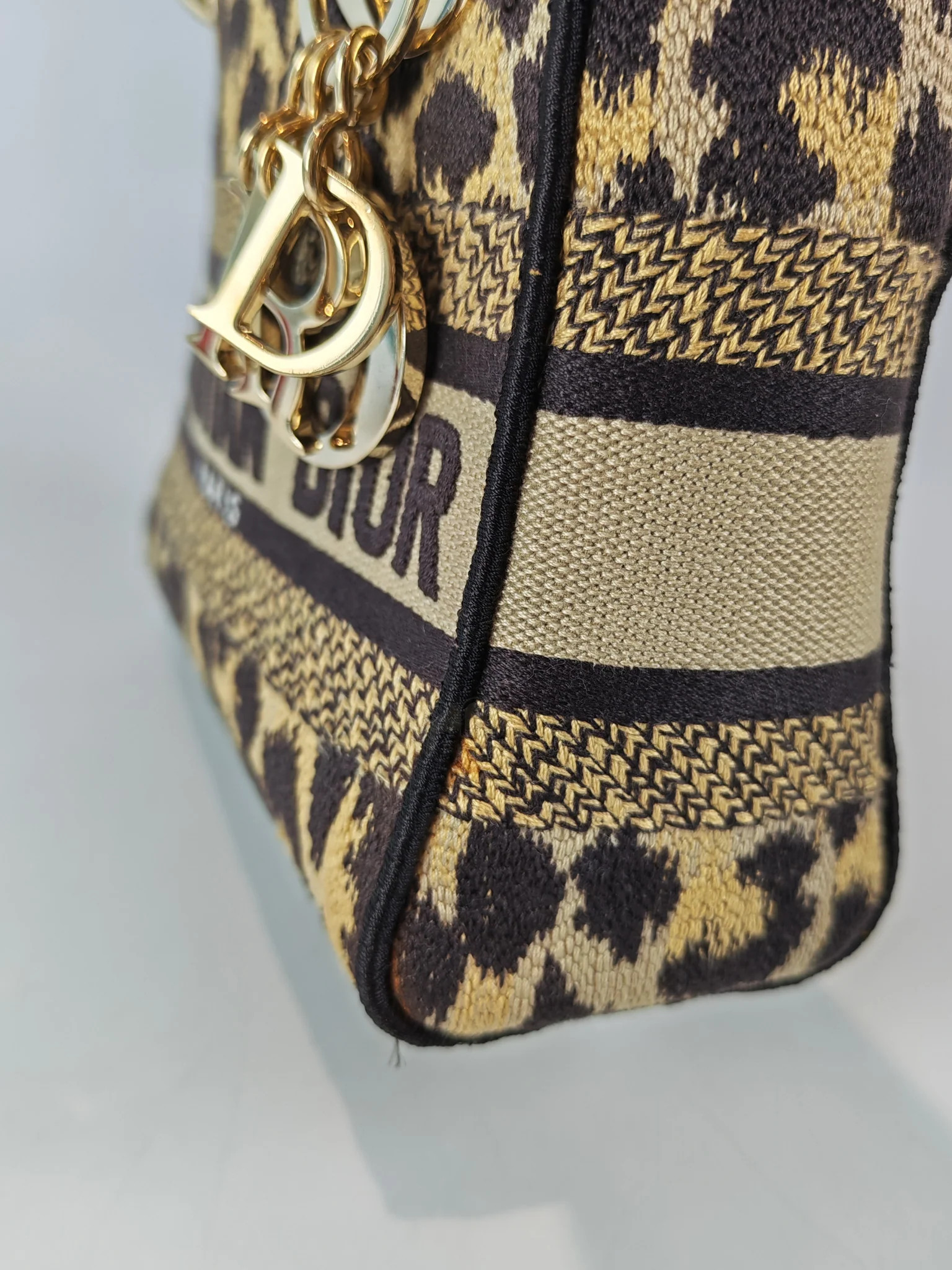 Christian Dior Lady D-lite Mini in Mizza Leopard Embroidered Canvas - Image 16