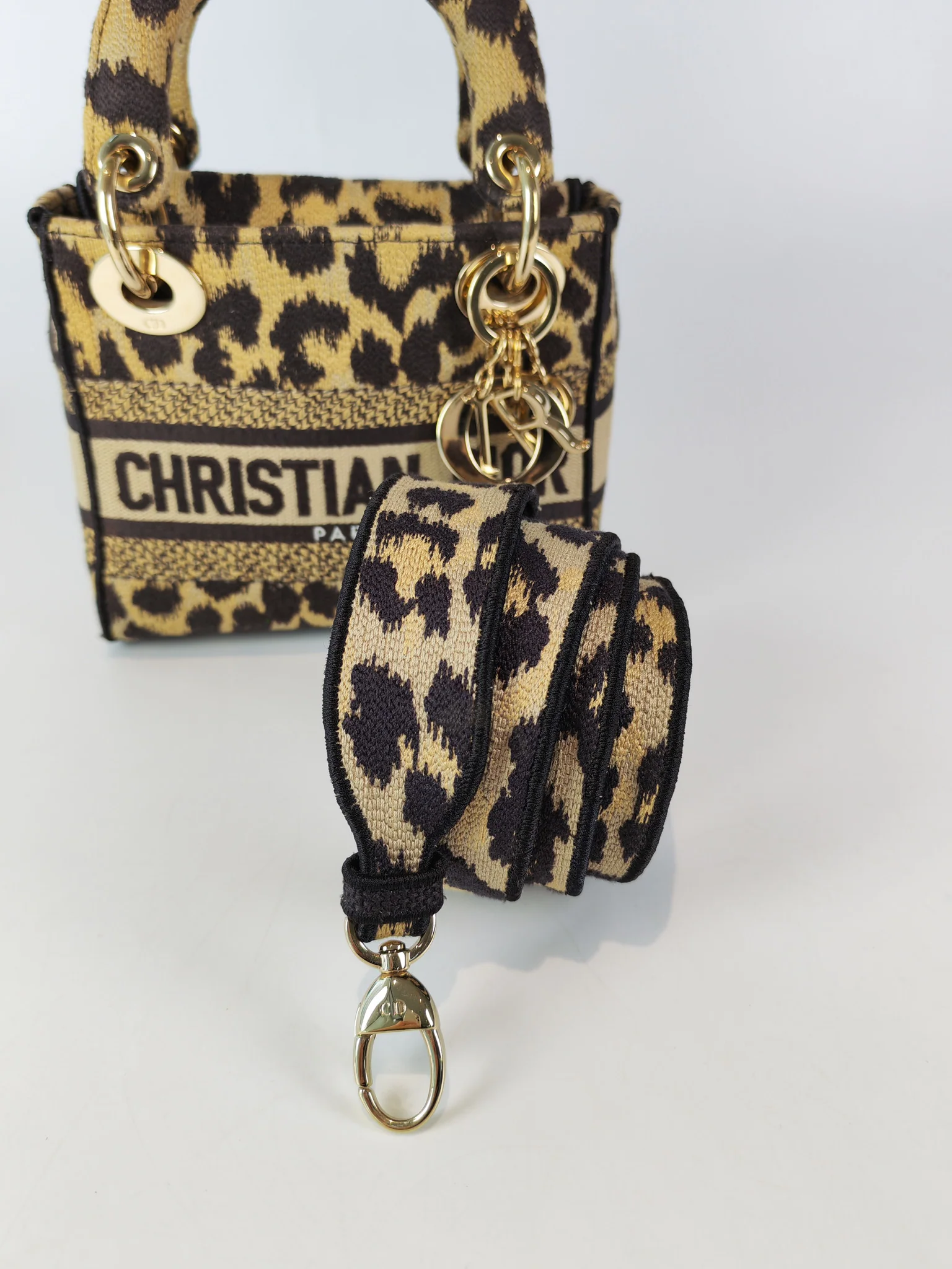 Christian Dior Lady D-lite Mini in Mizza Leopard Embroidered Canvas - Image 25
