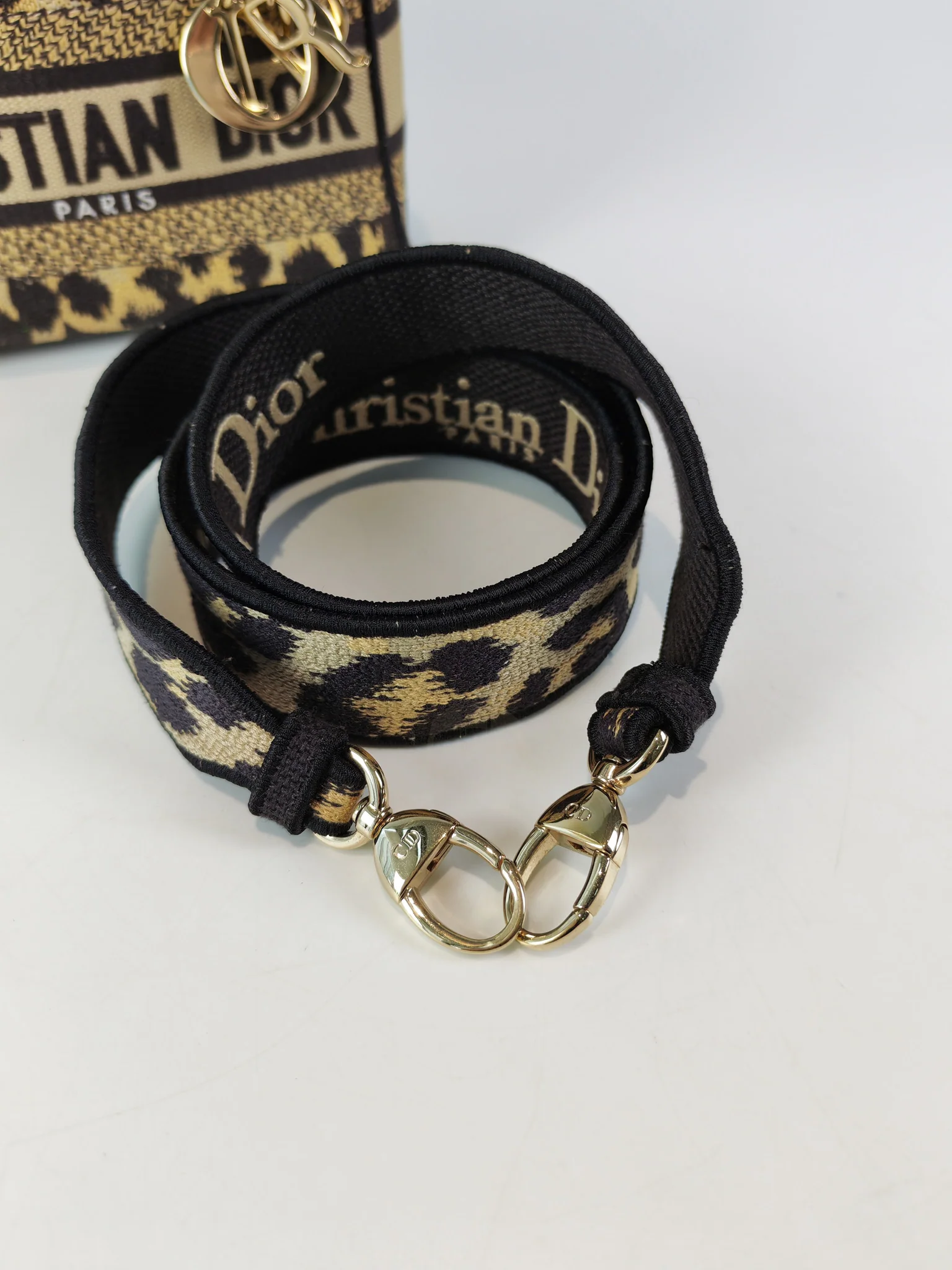 Christian Dior Lady D-lite Mini in Mizza Leopard Embroidered Canvas - Image 26