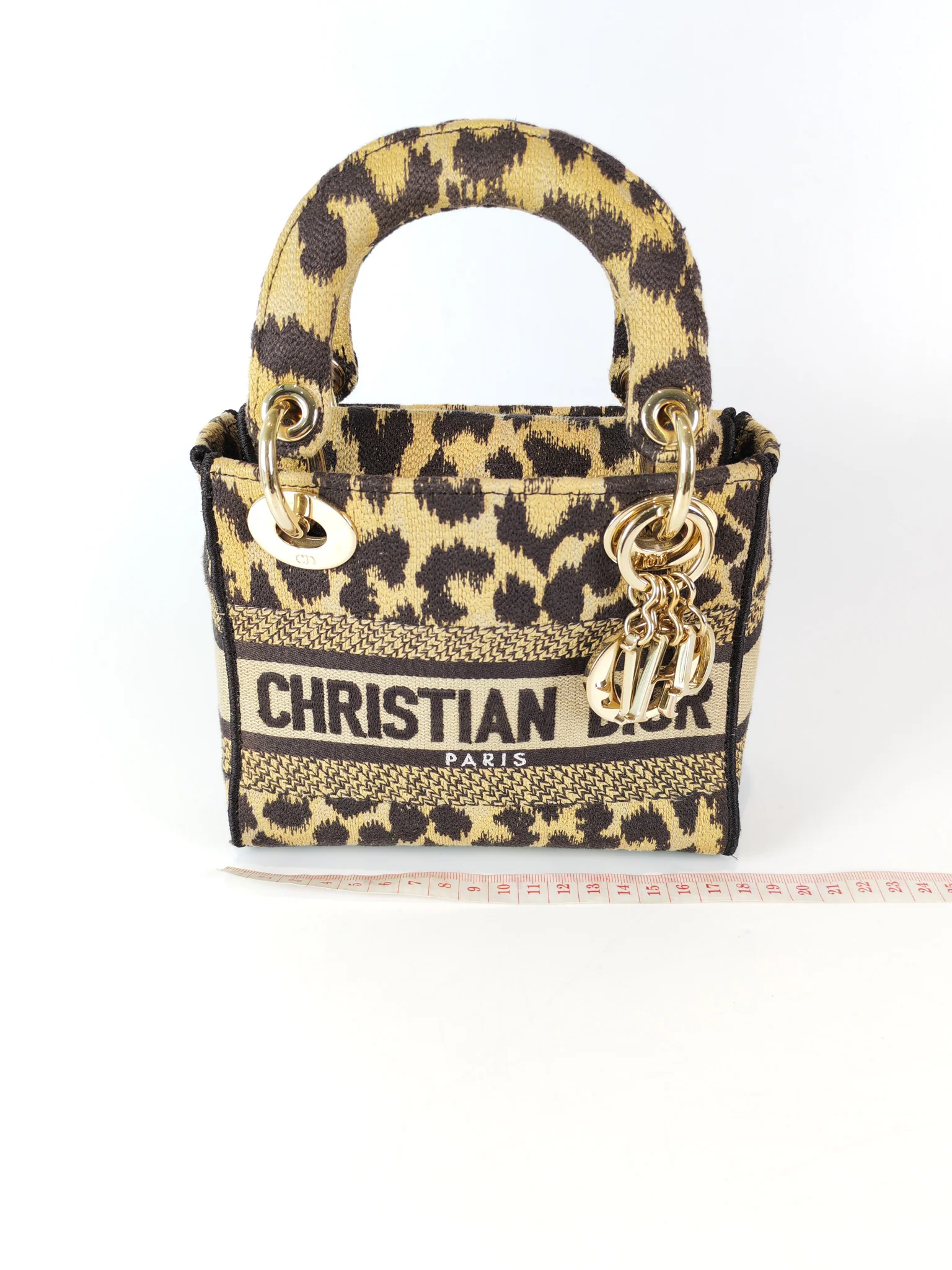 Christian Dior Lady D-lite Mini in Mizza Leopard Embroidered Canvas - Image 31