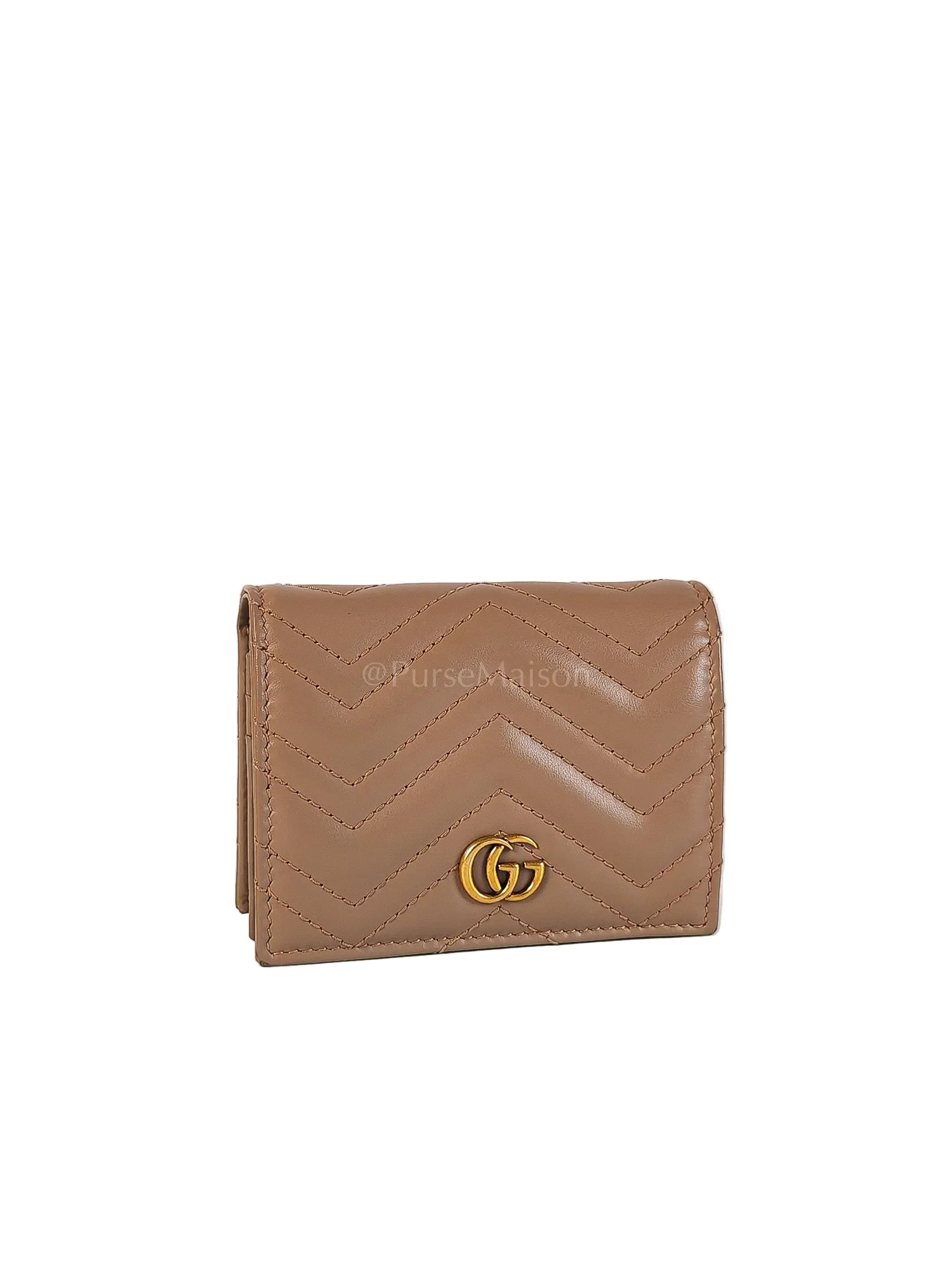 Gucci Marmont Bifold Card Case Wallet in Dusty Rose - Image 2