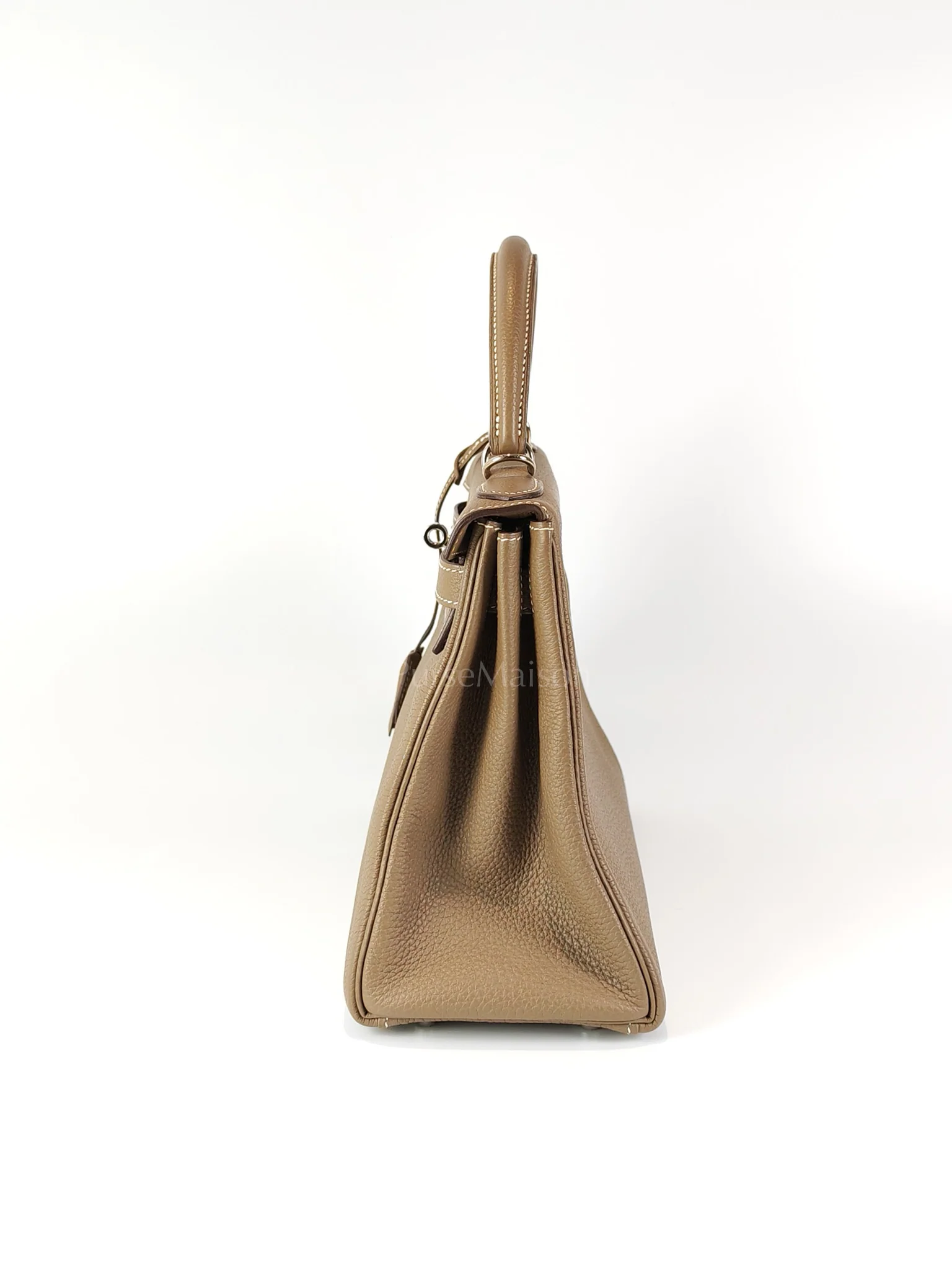 Hermes Kelly 28 Retourne in Etoupe Togo Leather and Palladium Hardware Stamp D (2019) - Image 5