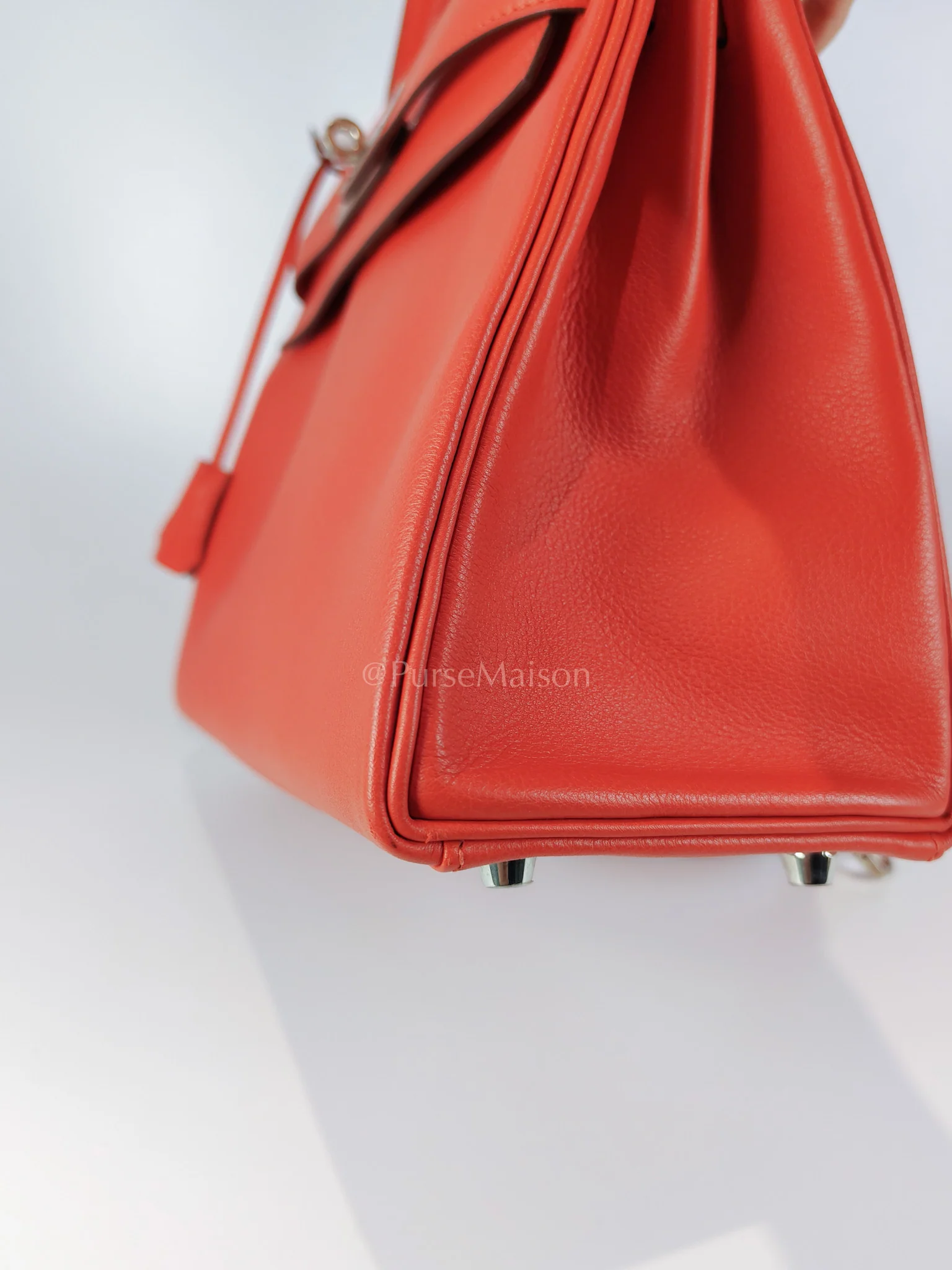 Hermes Kelly 28 Retourne in Rouge Tomate Evercolor in Palladium Hardware Stamp X (2016) - Image 15
