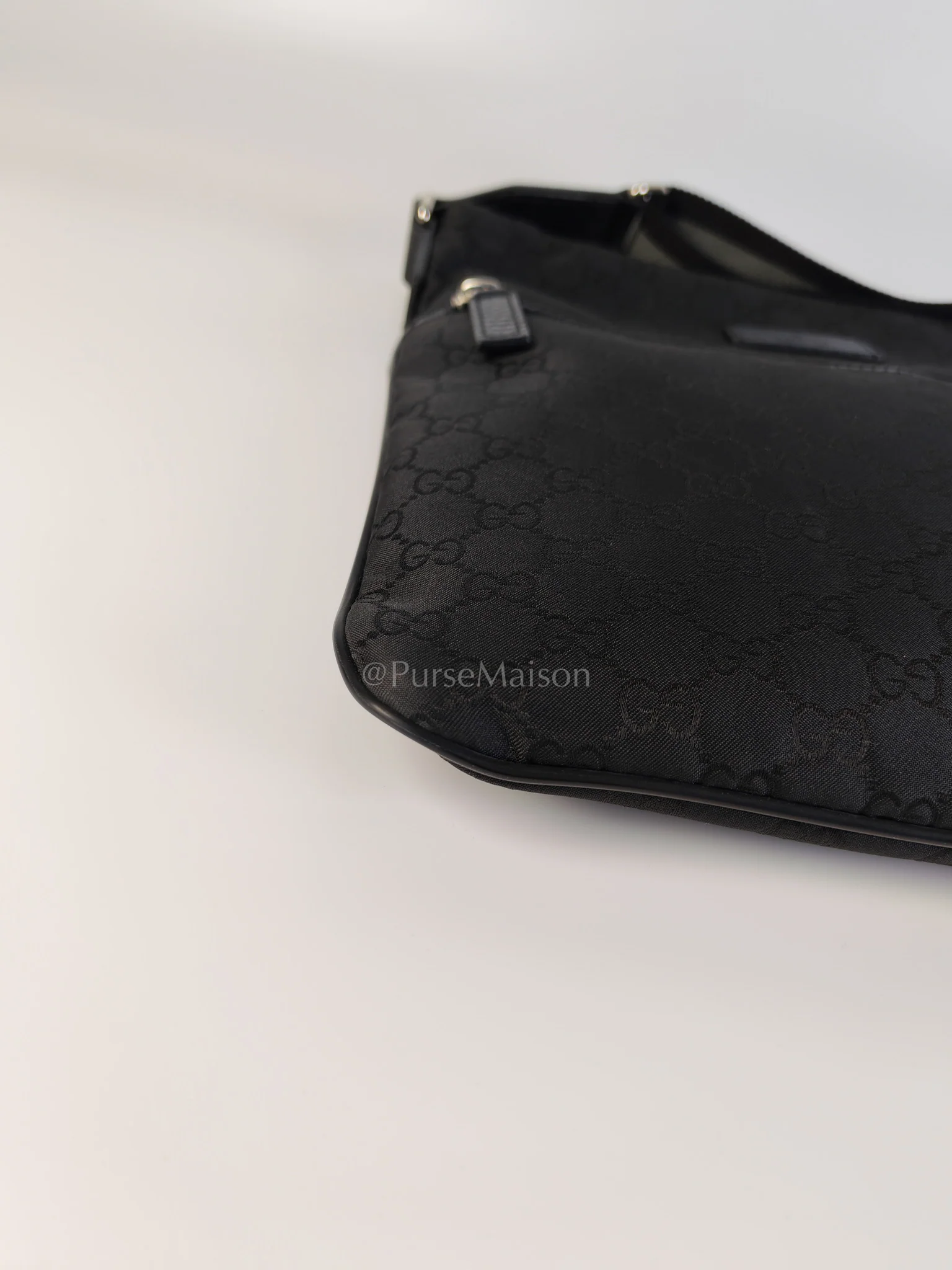 Gucci Messenger Bag in GG Guccissima Web Black Canvas - Image 8