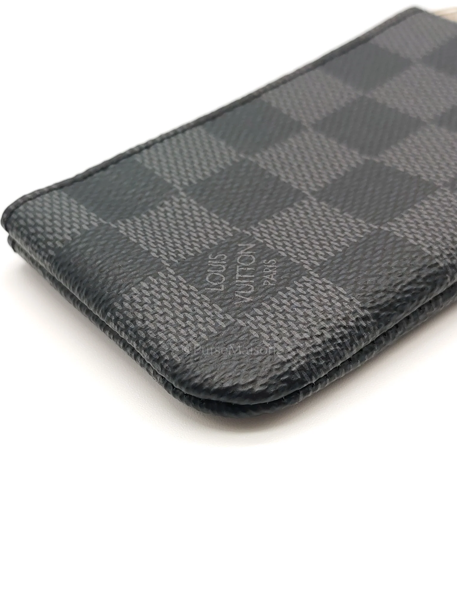 Louis Vuitton Pochette Key Cles  Pouch in Damier Graphite Canvas & Silver Hardware (Datecode: CT4205) - Image 14