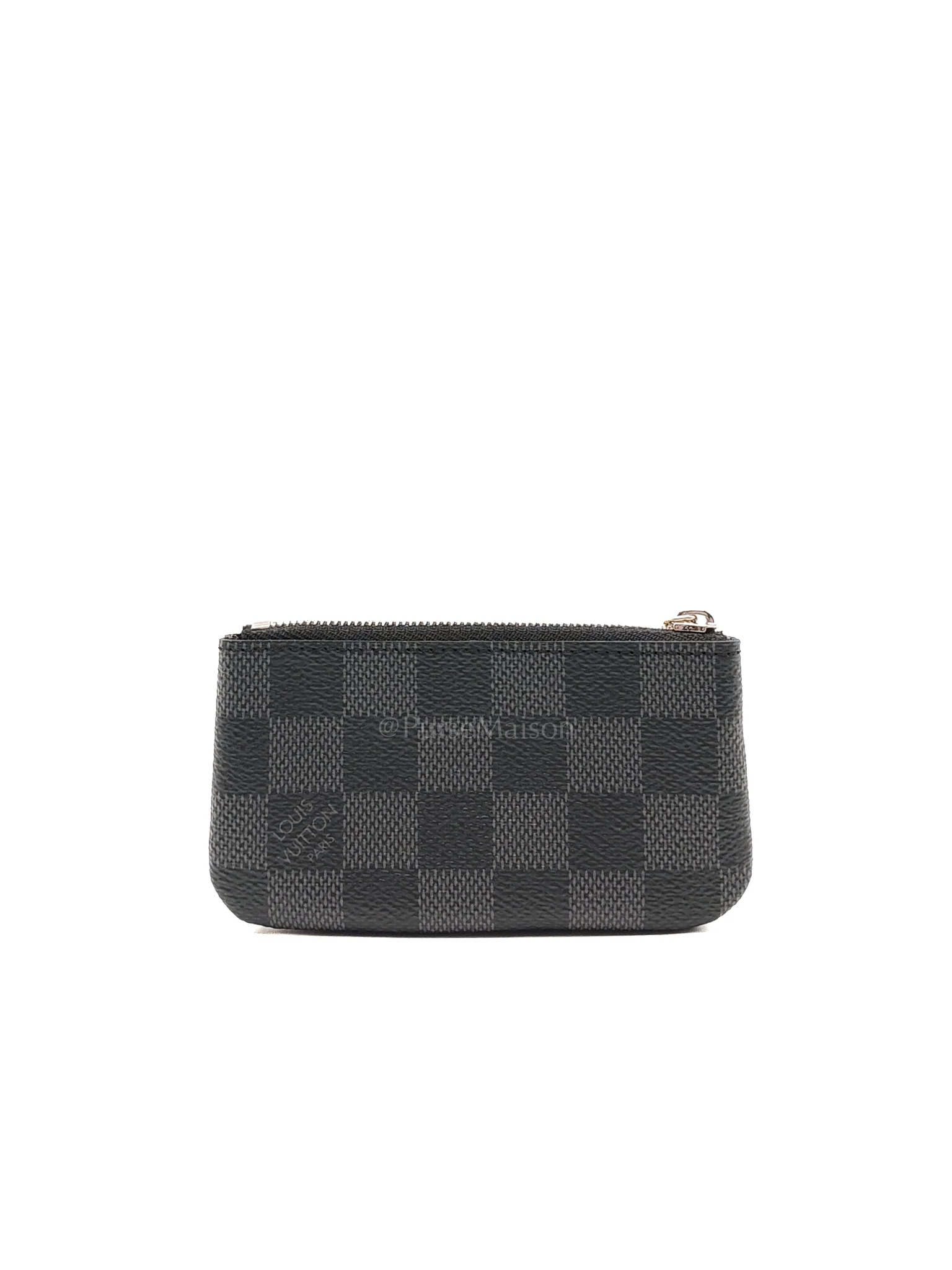 Louis Vuitton Pochette Key Cles  Pouch in Damier Graphite Canvas & Silver Hardware (Datecode: CT4205) - Image 4