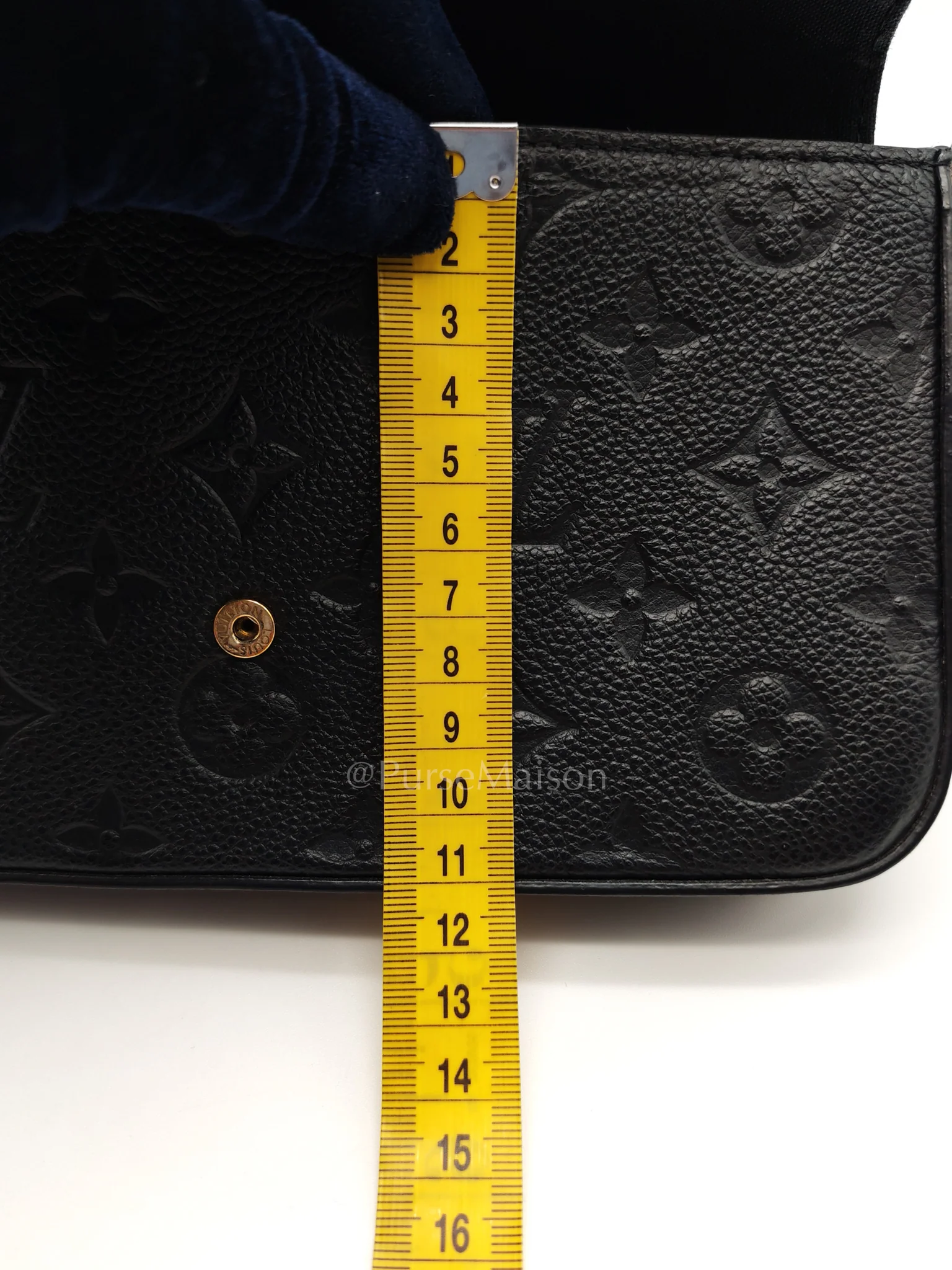 Louis Vuitton Pochette Felicie in Black Monogram Empreinte Leather (Date Code: SD2168) - Image 30