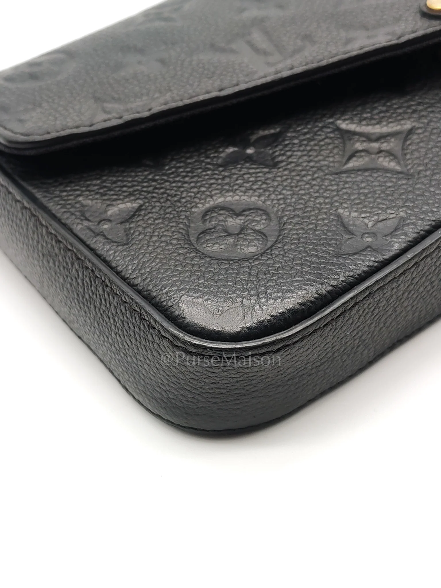 Louis Vuitton Pochette Felicie in Black Monogram Empreinte Leather (Date Code: SD2168) - Image 8