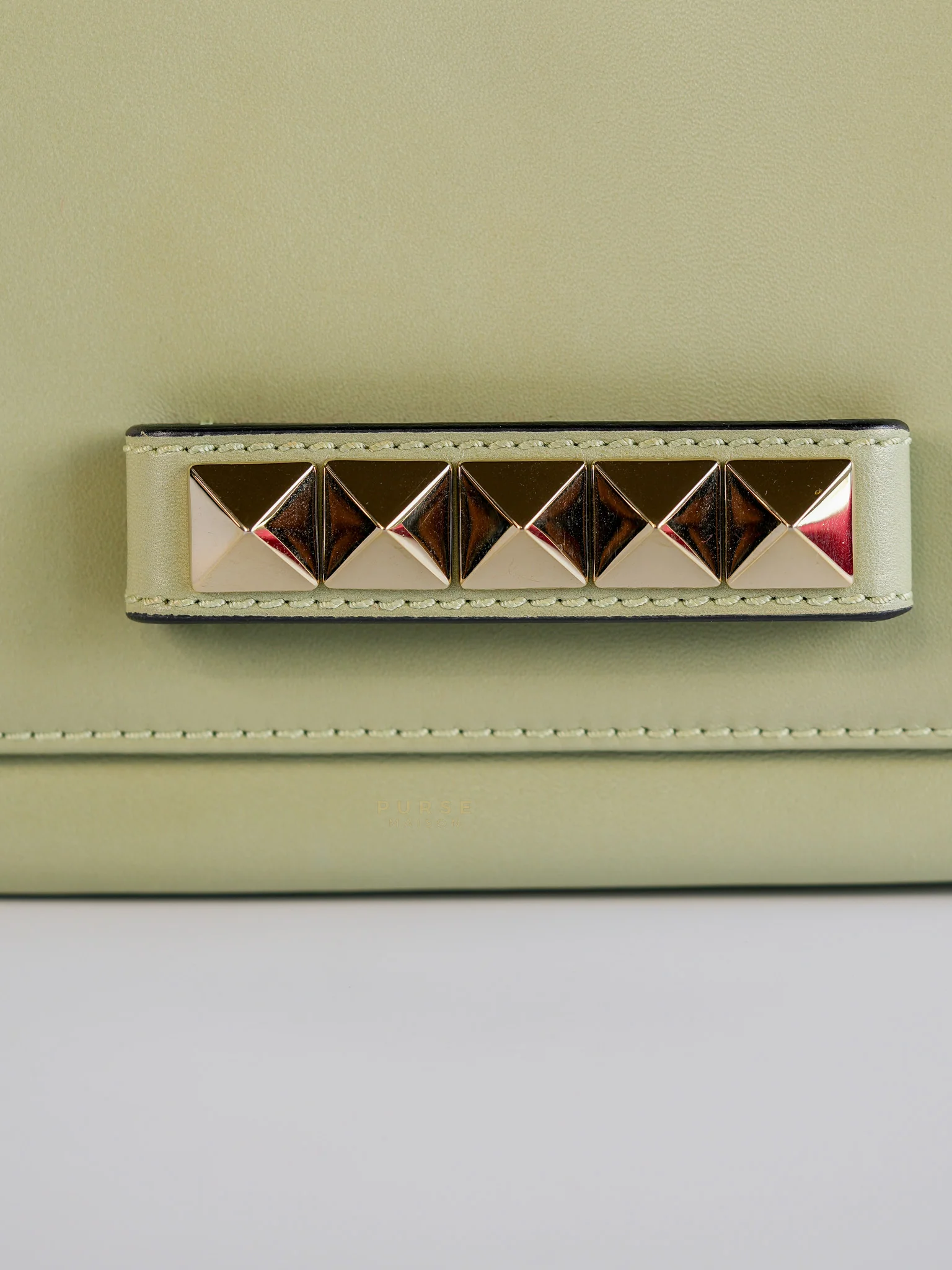 Valentino Vavavoom Rockstud Light Green Leather - Image 16