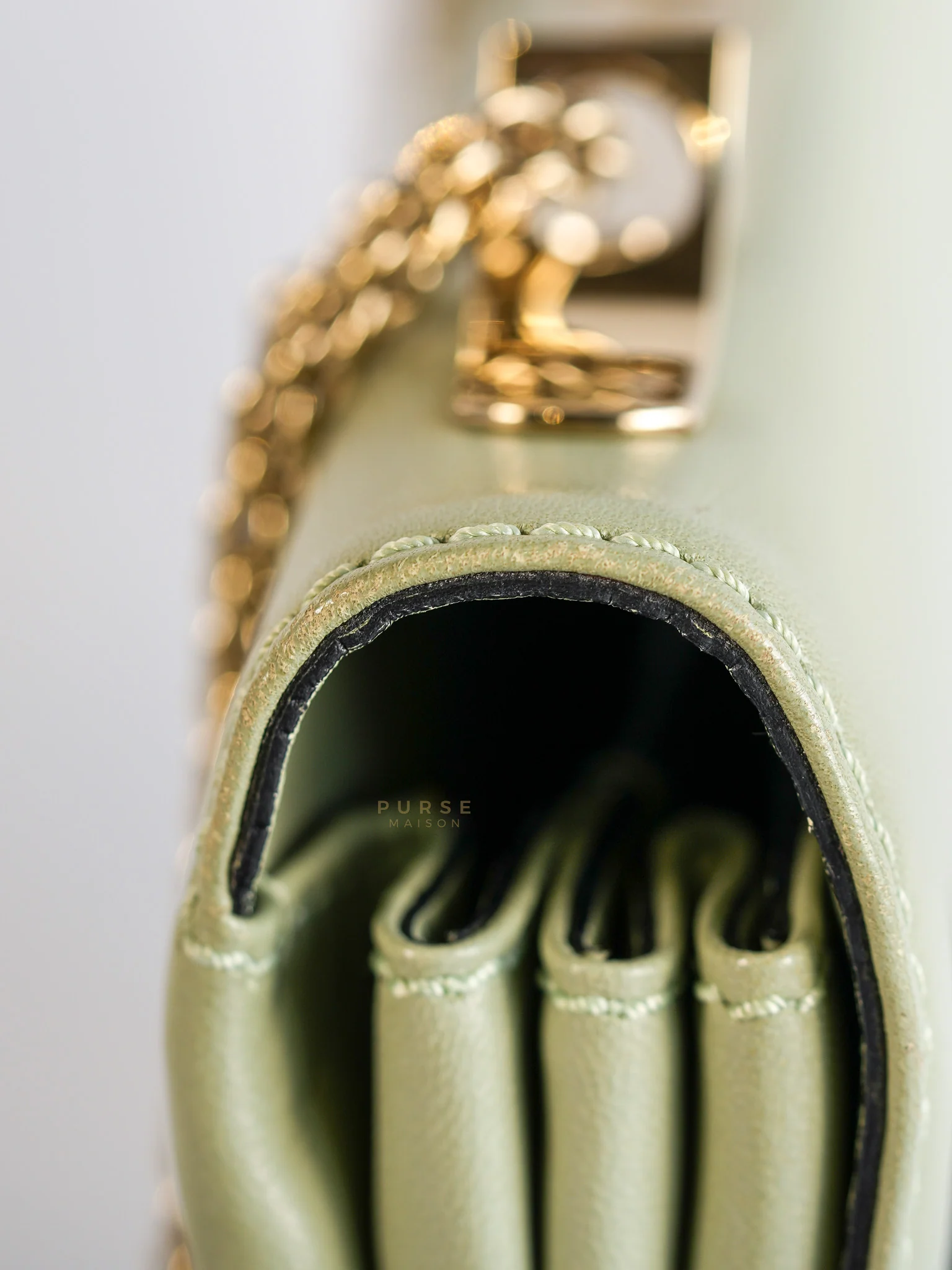 Valentino Vavavoom Rockstud Light Green Leather - Image 42