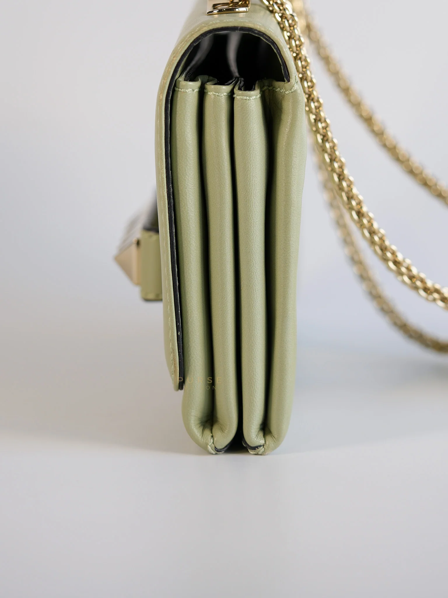 Valentino Vavavoom Rockstud Light Green Leather - Image 5