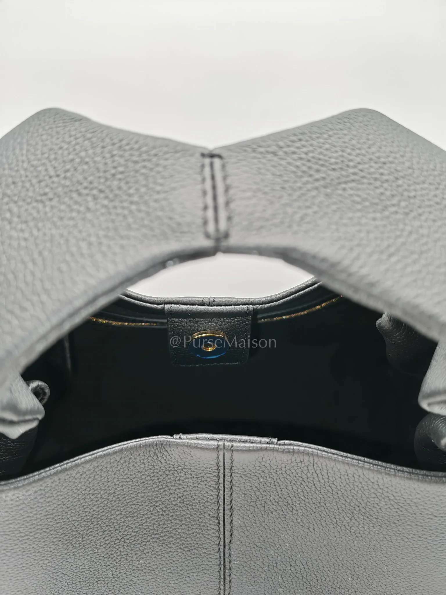 Polene Numero Neuf in Black Graine Leather Shoulder Bag - Image 15