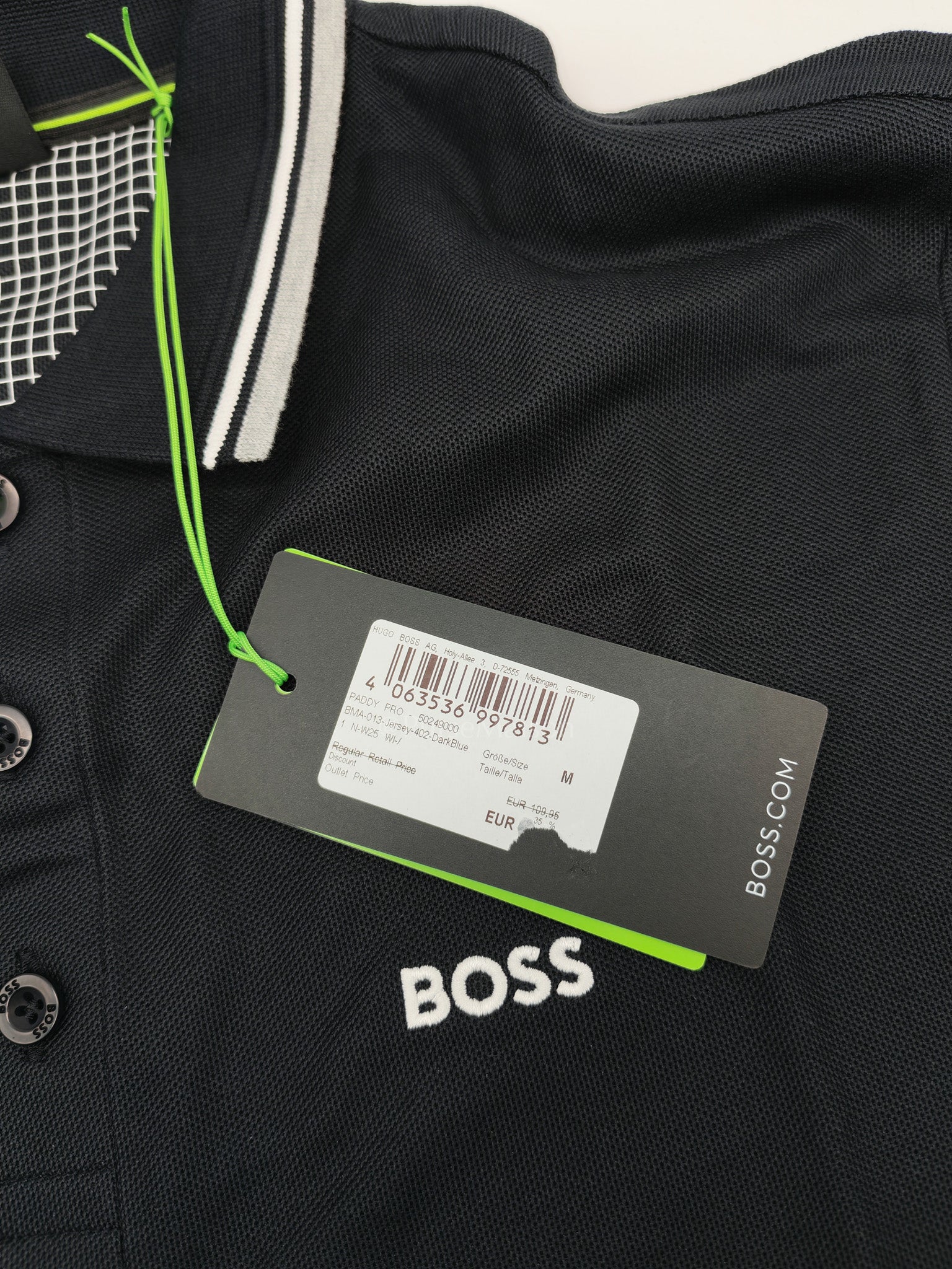 Hugo Boss Jersey Polo Shirt in Navy/Dark Blue for Men Size M - Image 6
