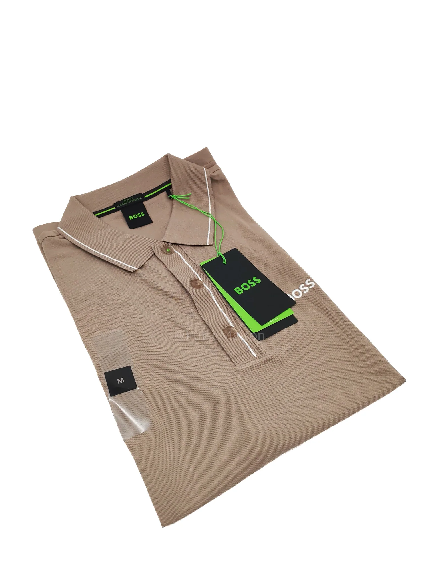 Hugo Boss Jersey Polo Shirt in Khaki for Men Size M - Image 2
