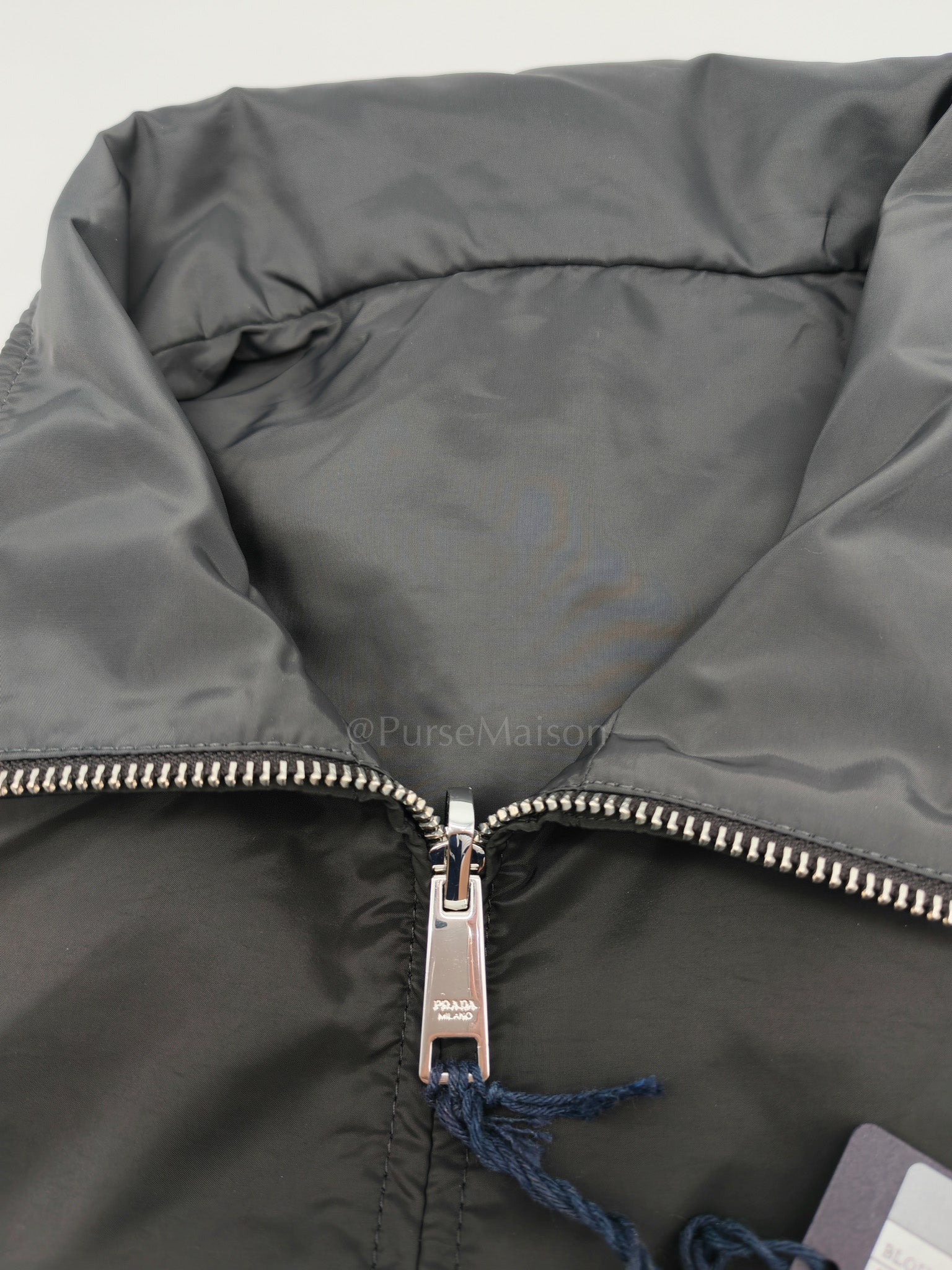 Prada Blouson Reversible Black Nylon Jacket Size 52 - Image 3