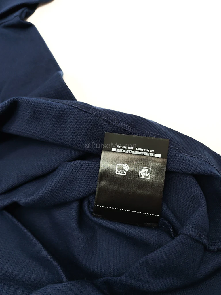 Prada Inchiostro Blue Woven Polo Shirt Size Large - Image 9