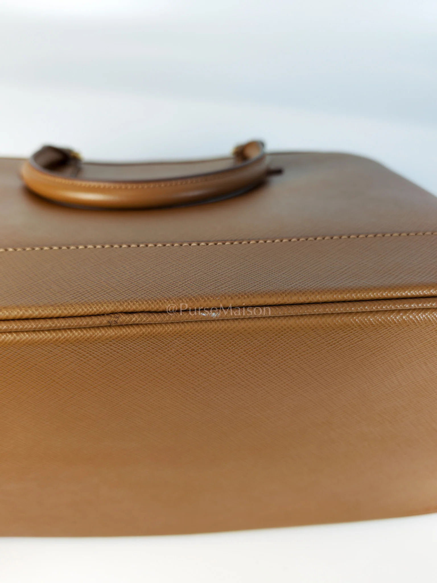 Prada BN2538 Promenade 2Way Bag in Caramel Saffiano Lux Leather Gold Hardware - Image 15