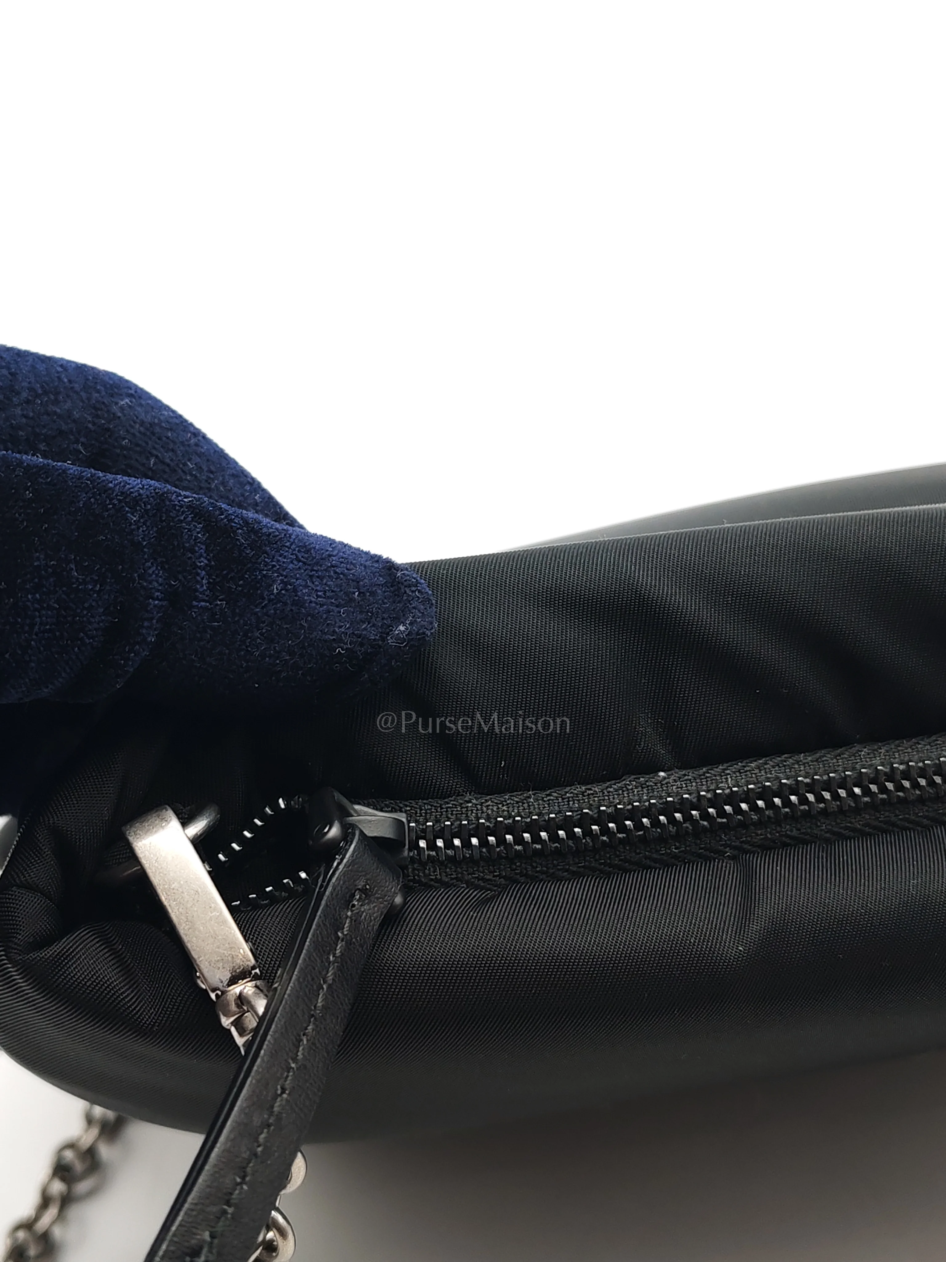 Prada Prada x Universal Studios Frankenstein Heart in Black Tessuto Nylon Pouch - Image 17