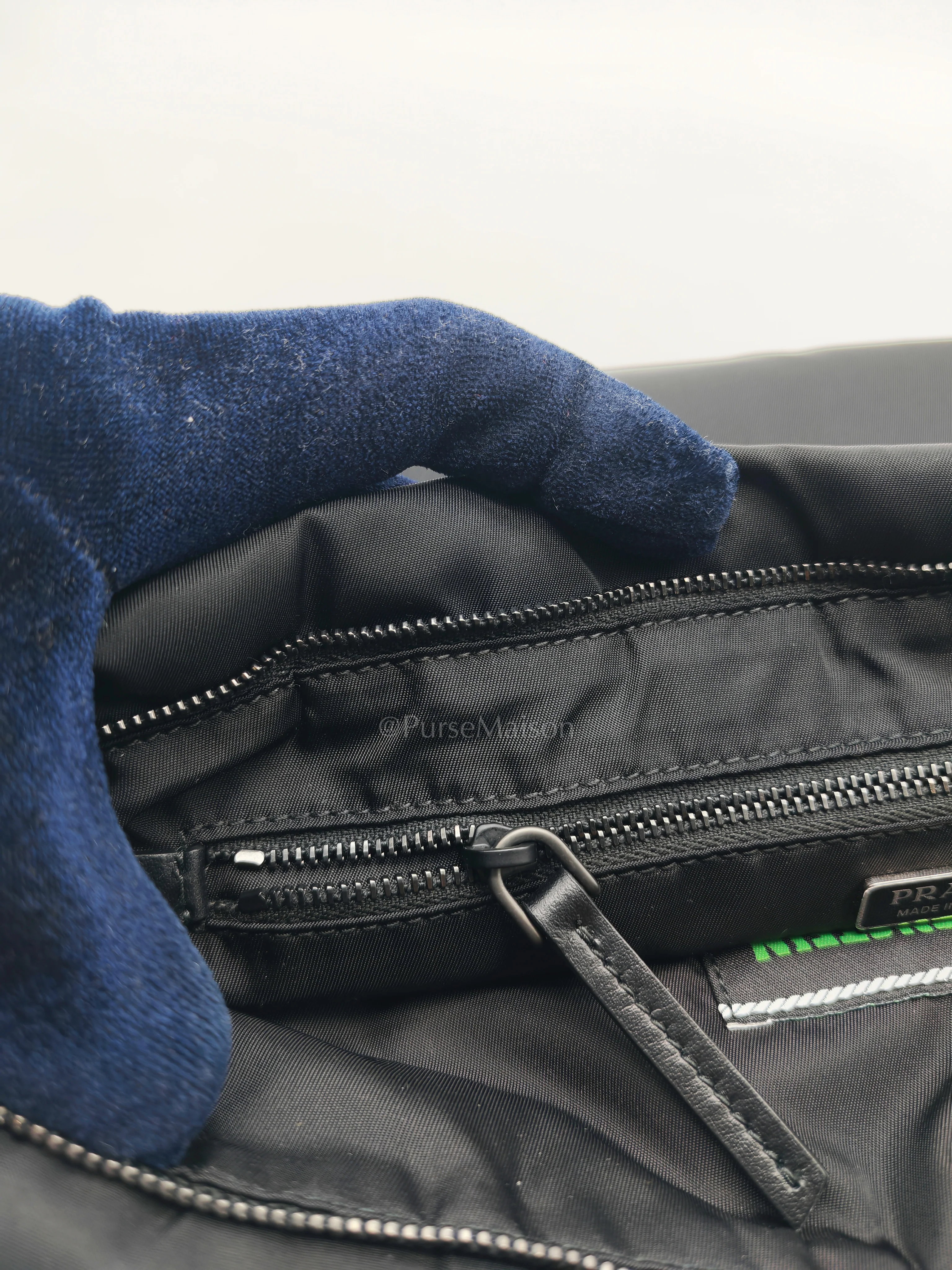 Prada Prada x Universal Studios Frankenstein Heart in Black Tessuto Nylon Pouch - Image 24