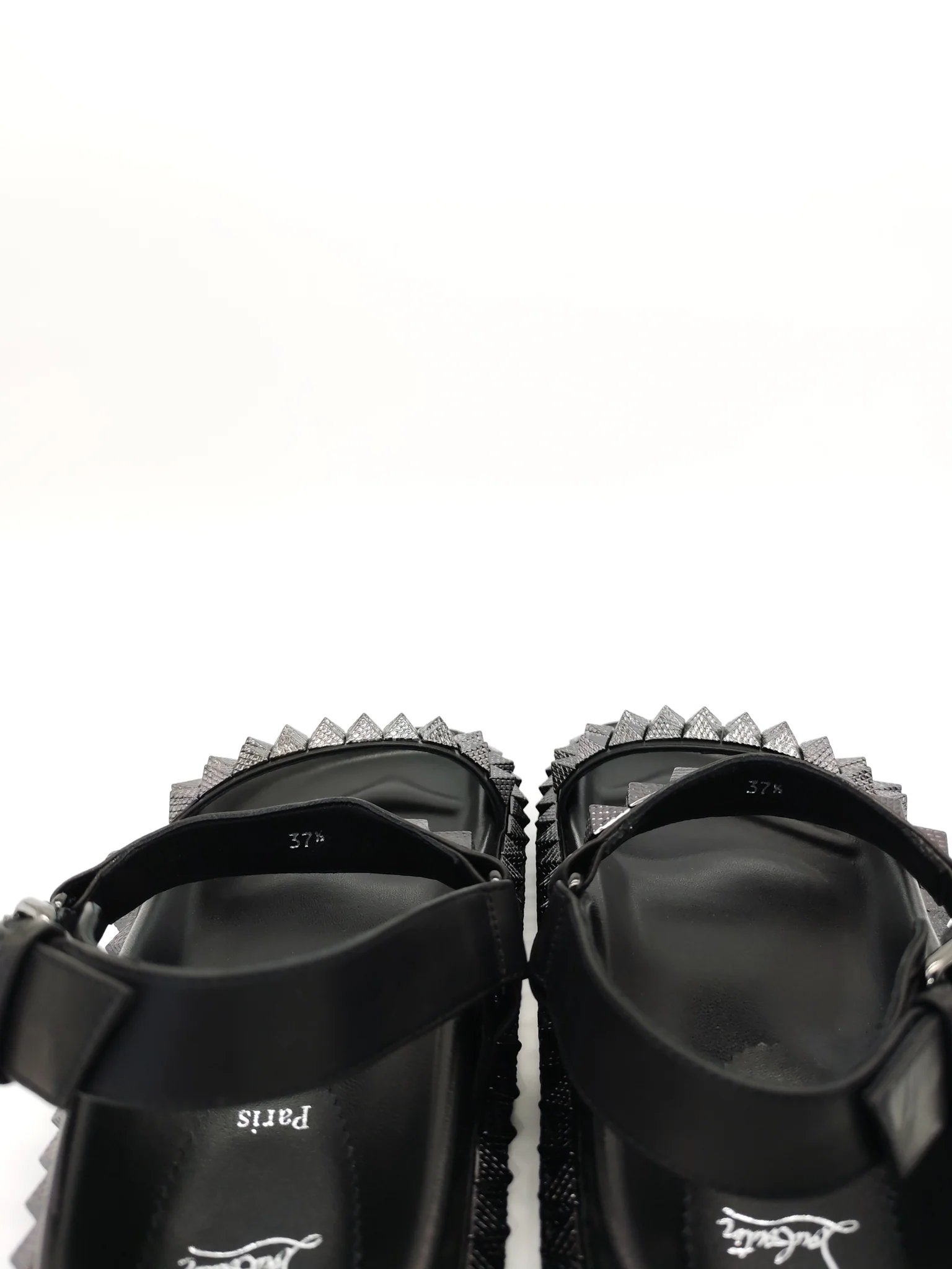 Christian Louboutin Pyrabizz Black Stud Sandals Size 37.5 EU (23.5cm) - Image 10