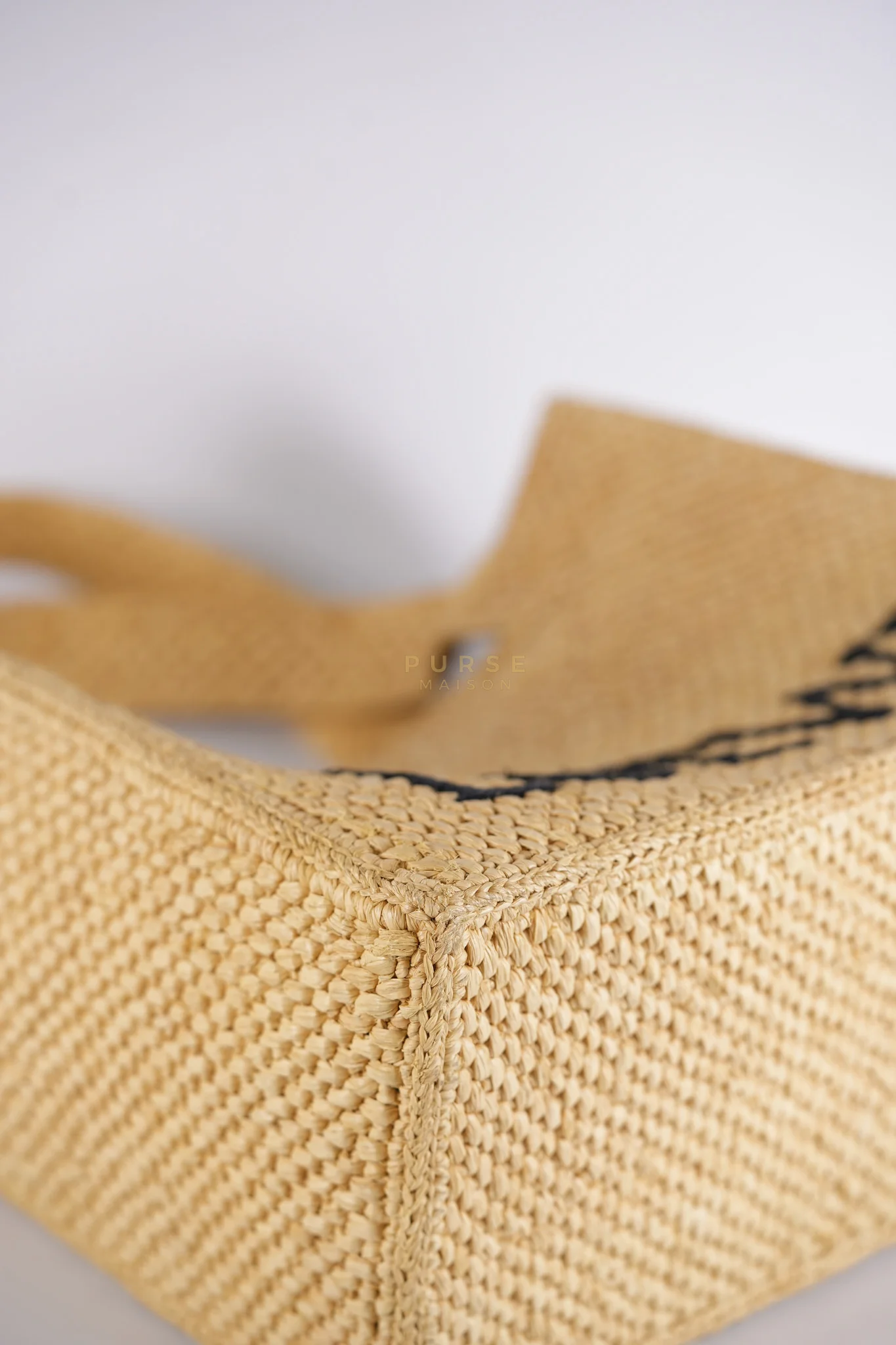 Loewe Font Tote in Raffia Beige Tote Bag - Image 10