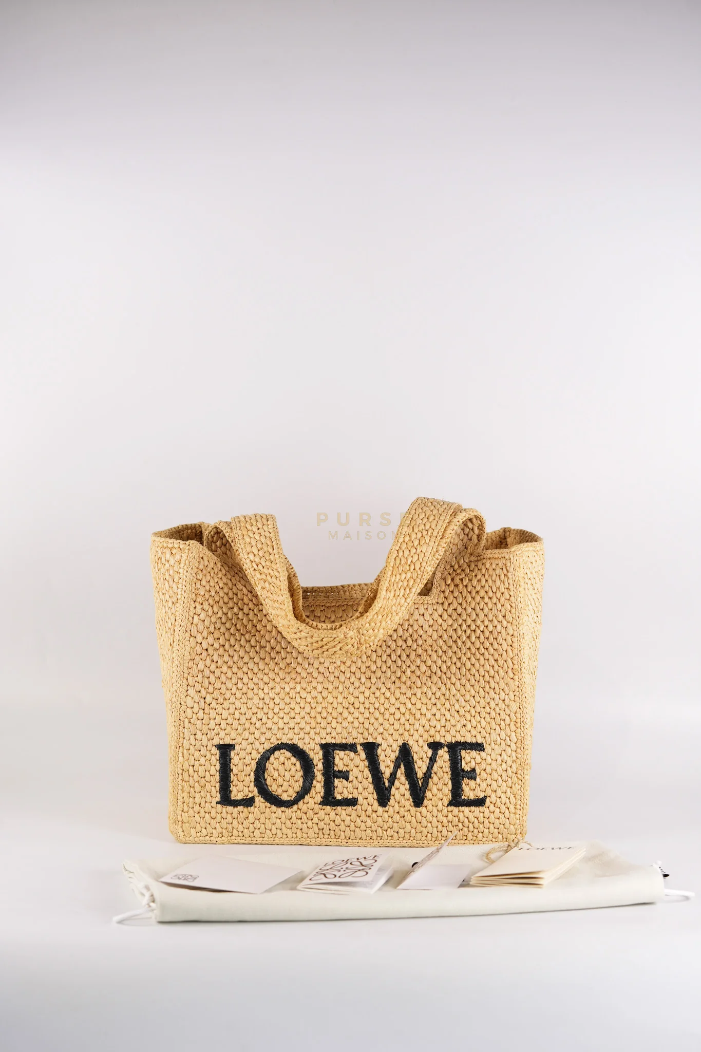 Loewe Font Tote in Raffia Beige Tote Bag - Image 28