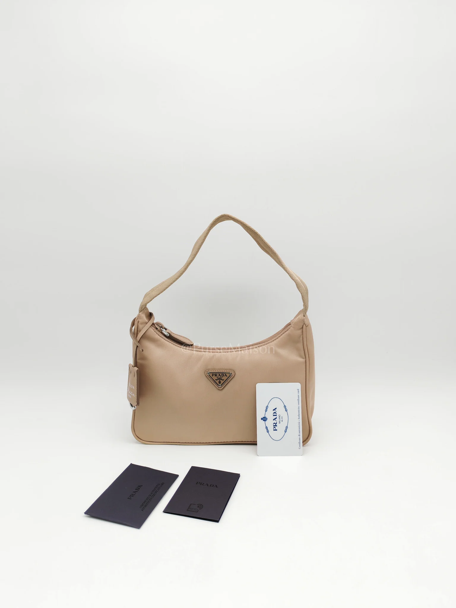 Prada Re-Edition 2000 Mini Bag in Beige Tessuto Nylon Canvas - Image 25