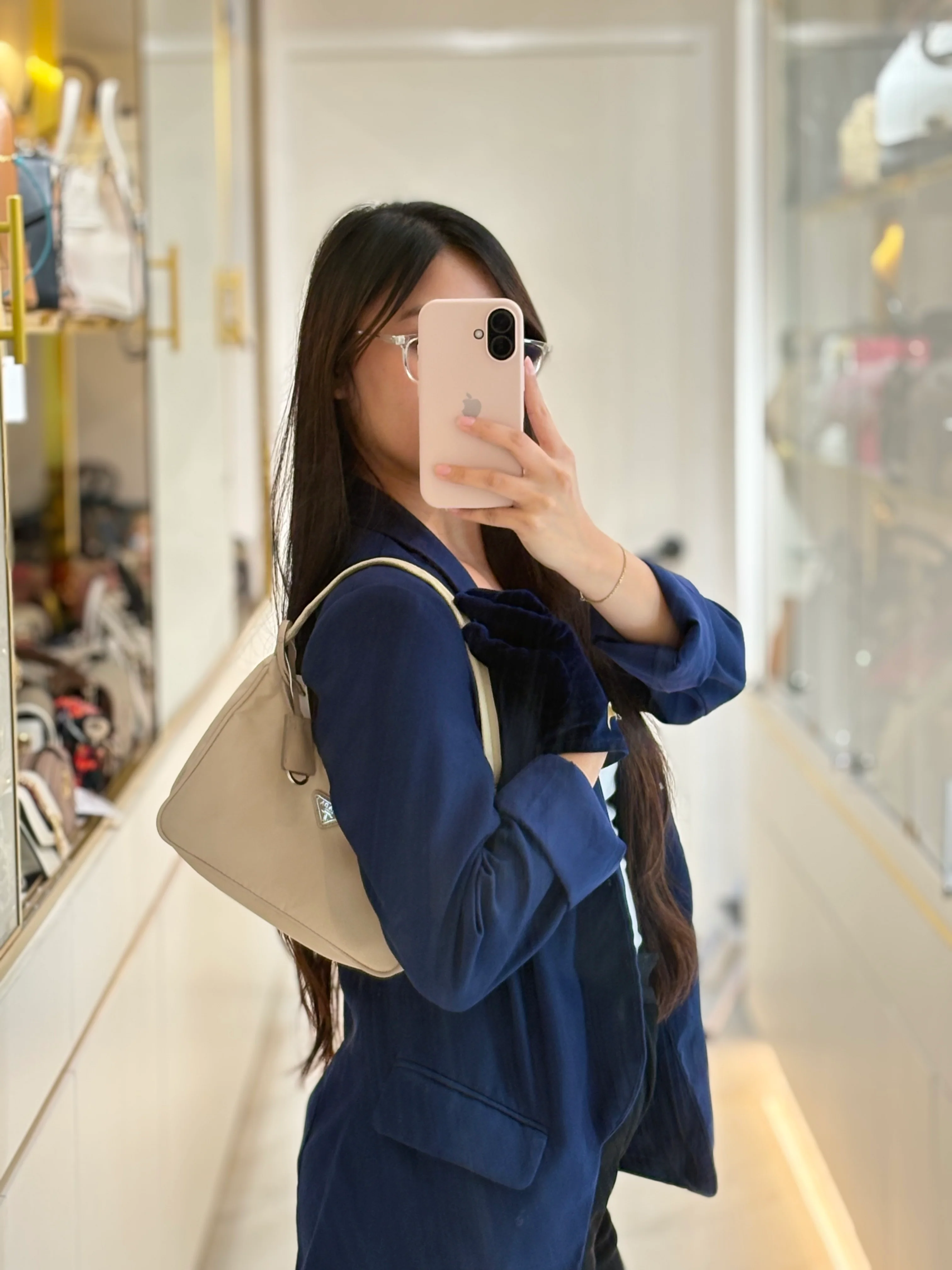 Prada Re-Edition 2000 Mini Bag in Beige Tessuto Nylon Canvas - Image 26