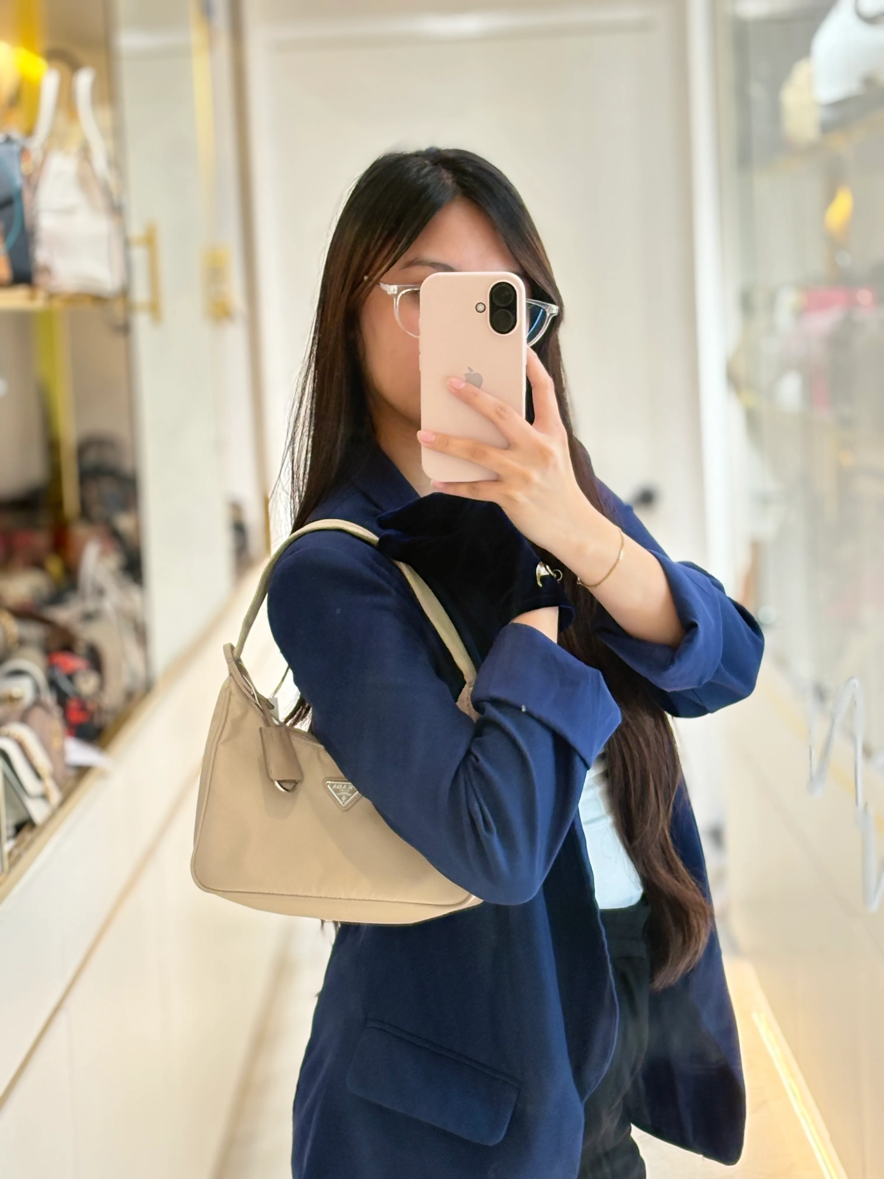 Prada Re-Edition 2000 Mini Bag in Beige Tessuto Nylon Canvas - Image 27