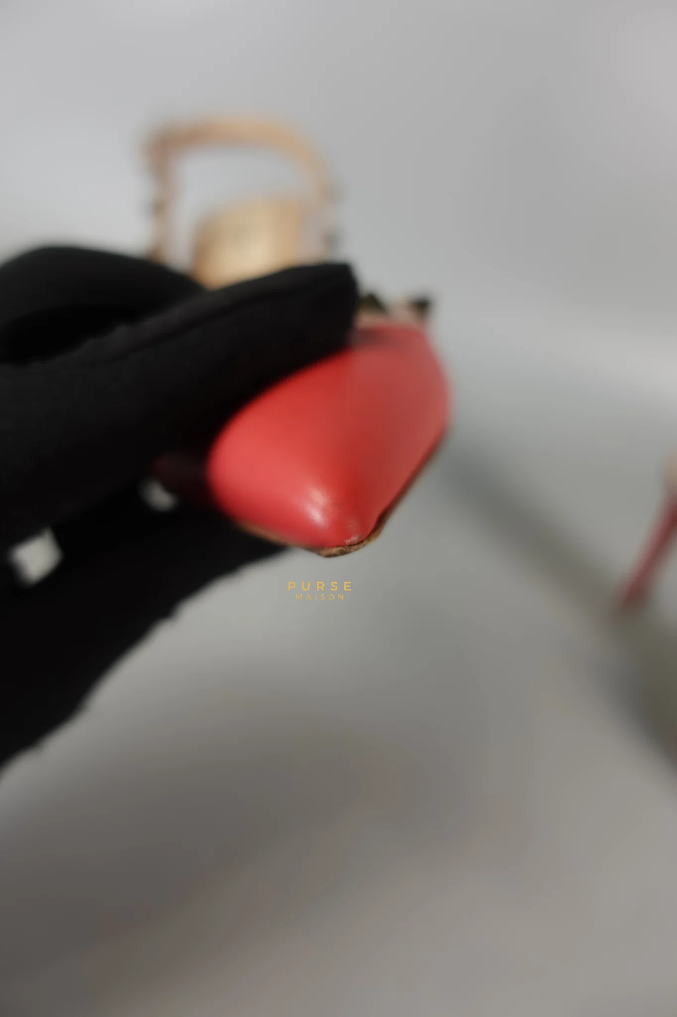 Valentino Red Leather Rockstud Slingback Pumps (Size 36EU 22.7cm) - Image 33