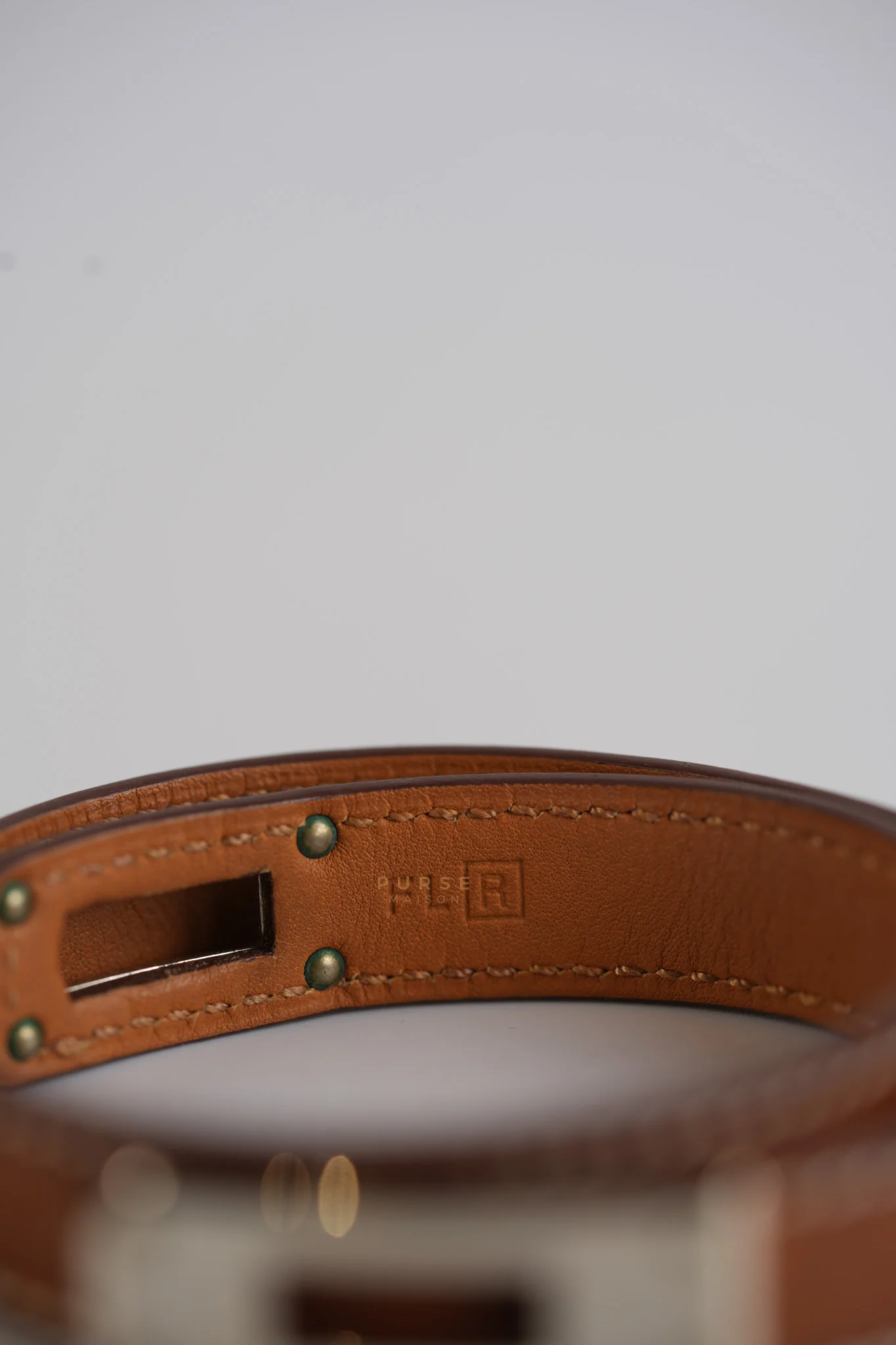 Hermes Kelly Double Tour Bracelet Palladium Hardware Stamp Square R - Image 10